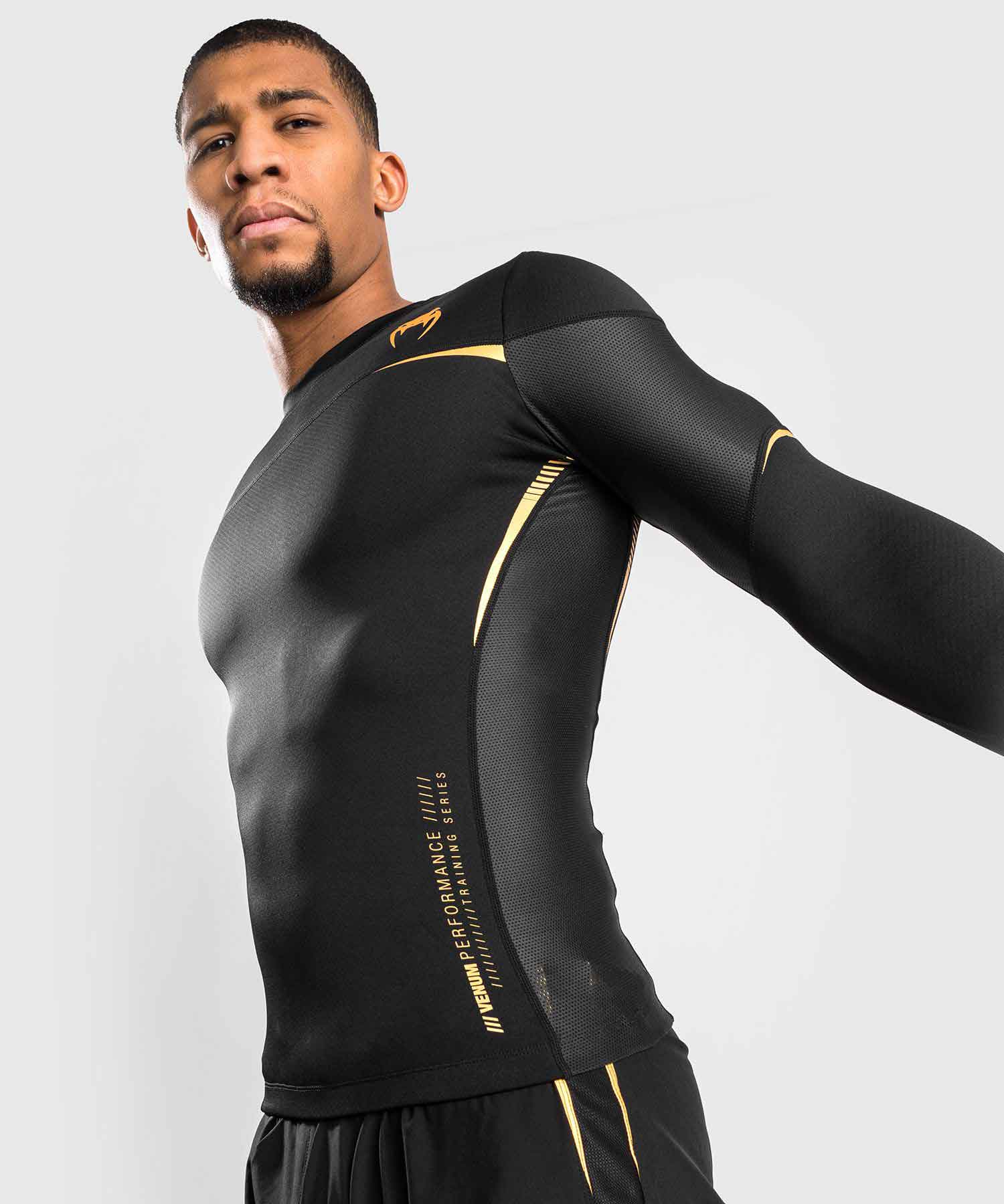 VENUM／ヴェナム　ラッシュガード　　TEMPEST 2.0 RASHGUARD LONG SLEEVES／テンペスト 2.0 ラッシュガード ロングスリーブ（黒／ゴールド／ダークグレー）