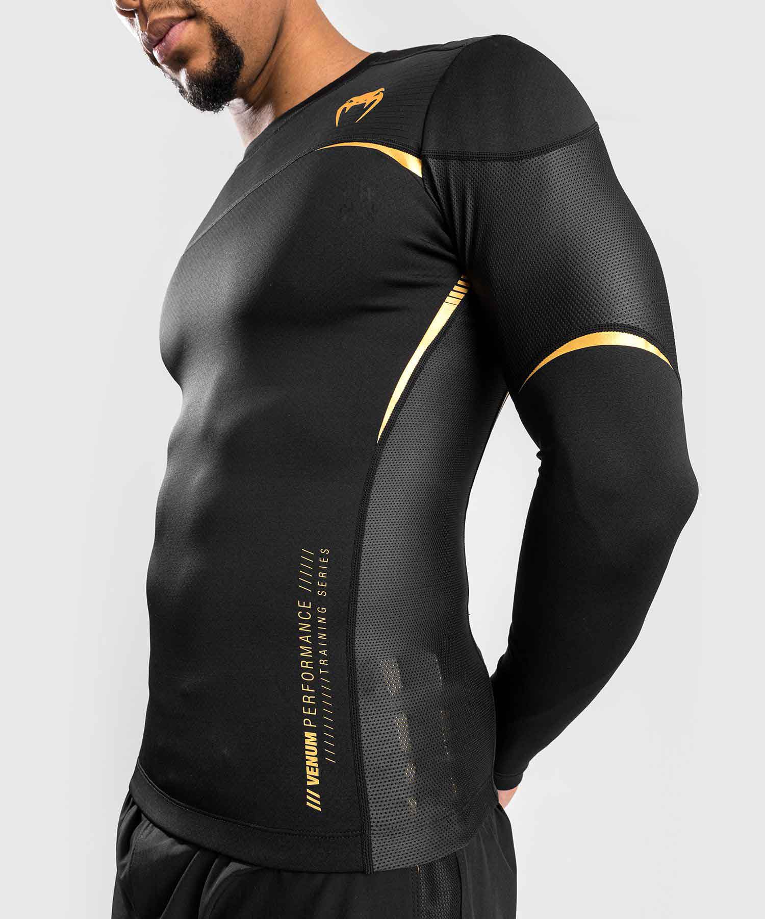 VENUM／ヴェナム　ラッシュガード　　TEMPEST 2.0 RASHGUARD LONG SLEEVES／テンペスト 2.0 ラッシュガード ロングスリーブ（黒／ゴールド／ダークグレー）