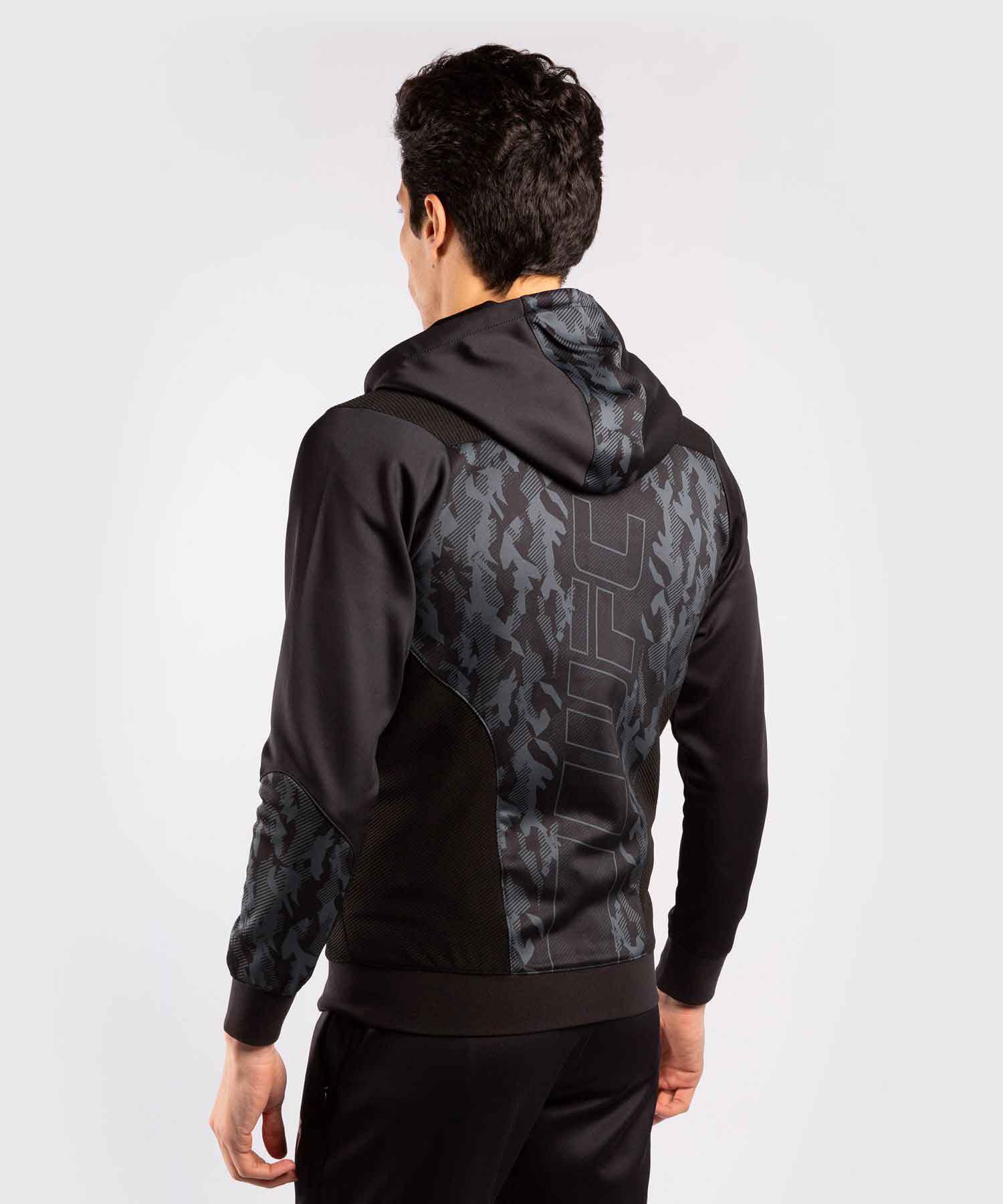 VENUM／ヴェナム　パーカー（フーディー）　　UFC VENUM AUTHENTIC FIGHT WEEK MEN'S ZIP HOODIE／UFC VENUM オーセンティック ファイトウィーク メンズ ジップフーディー（パーカー）黒／白／グレー