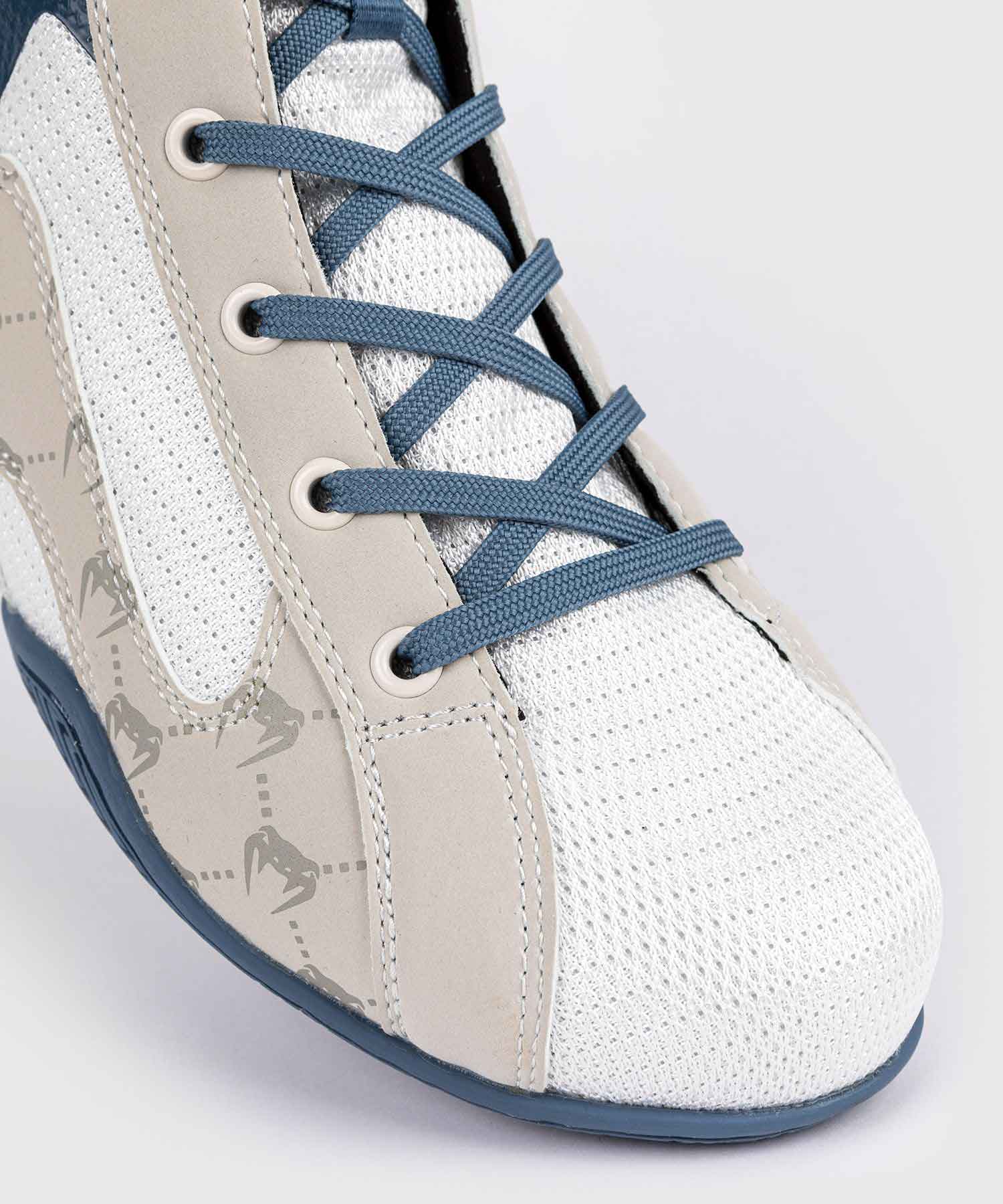 VENUM／ヴェナム　ボクシングシューズ　　ELITE EVO MONOGRAM BOXING SHOES／エリート エヴォ モノグラム ボクシングシューズ（白／ライトブルー）