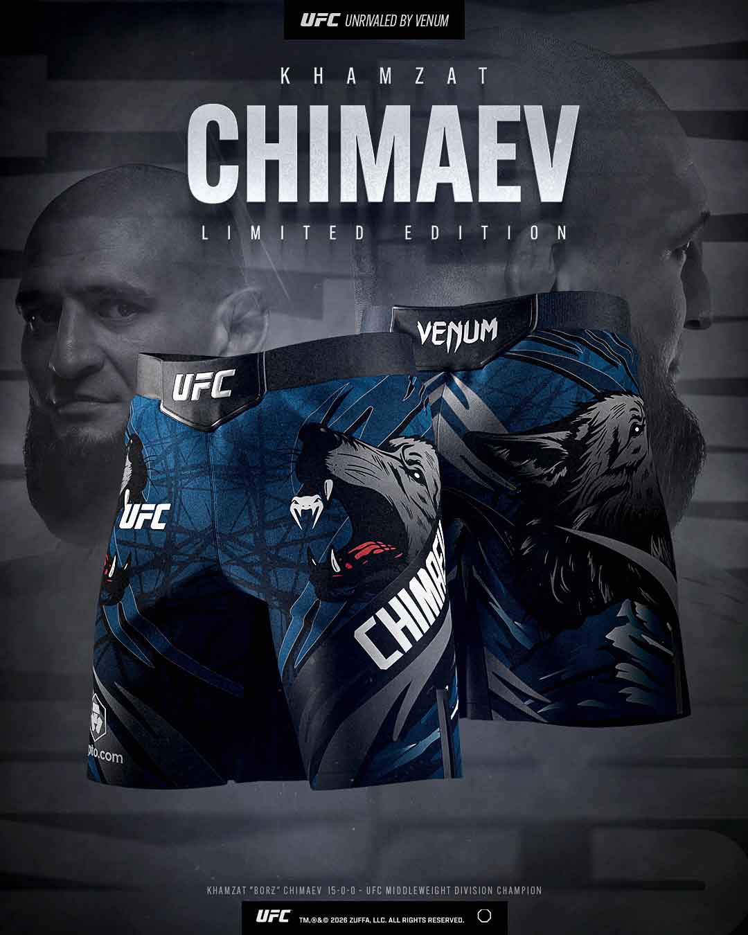 VENUM／ヴェナム ファイトショーツ UFC Unrivaled by Venum Men's Blue