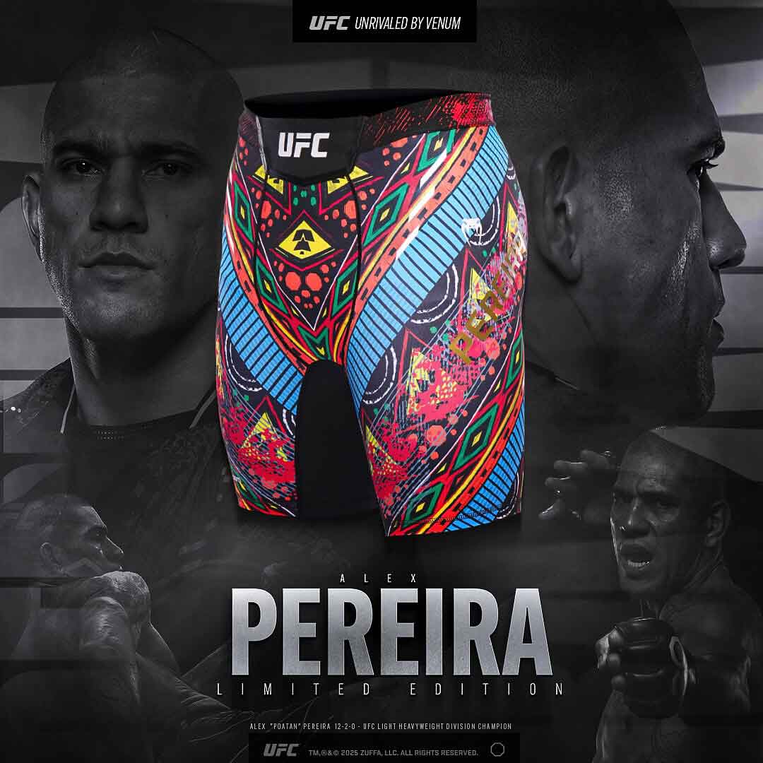 VENUM／ヴェナム　バーリトゥードショーツ　　Men's UFC Unrivaled by Venum Red Alex Pereira Vale Tudo Short／限定版メンズ UFCアンライバルド by ヴェナム レッド アレックス・ペレイラ バーリトゥードショーツ