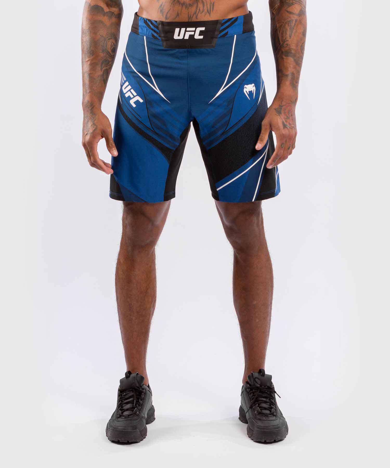 VENUM／ヴェナム　ファイトショーツ　　UFC VENUM AUTHENTIC FIGHT NIGHT MEN'S SHORTS LONG FIT／UFC VENUM オーセンティック ファイトナイト メンズ ショーツ ロング フィット（ブルー／黒）