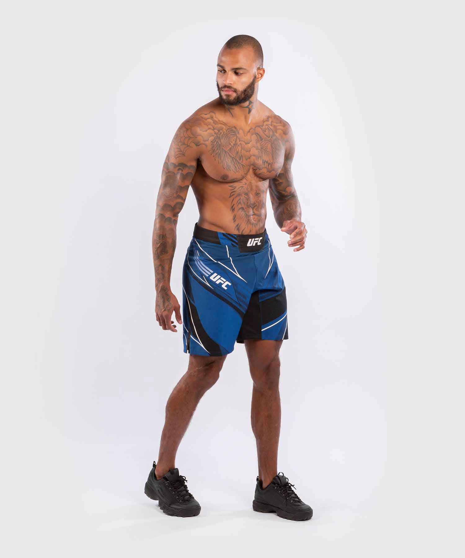 VENUM／ヴェナム　ファイトショーツ　　UFC VENUM AUTHENTIC FIGHT NIGHT MEN'S SHORTS LONG FIT／UFC VENUM オーセンティック ファイトナイト メンズ ショーツ ロング フィット（ブルー／黒）