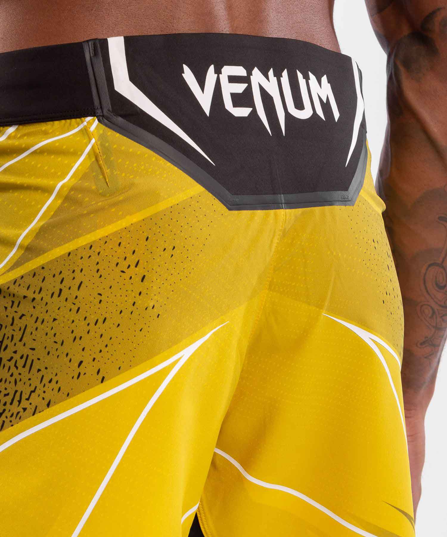 VENUM／ヴェナム　ファイトショーツ　　UFC VENUM AUTHENTIC FIGHT NIGHT MEN'S SHORTS LONG FIT／UFC VENUM オーセンティック ファイトナイト メンズ ショーツ ロング フィット（イエロー／黒）