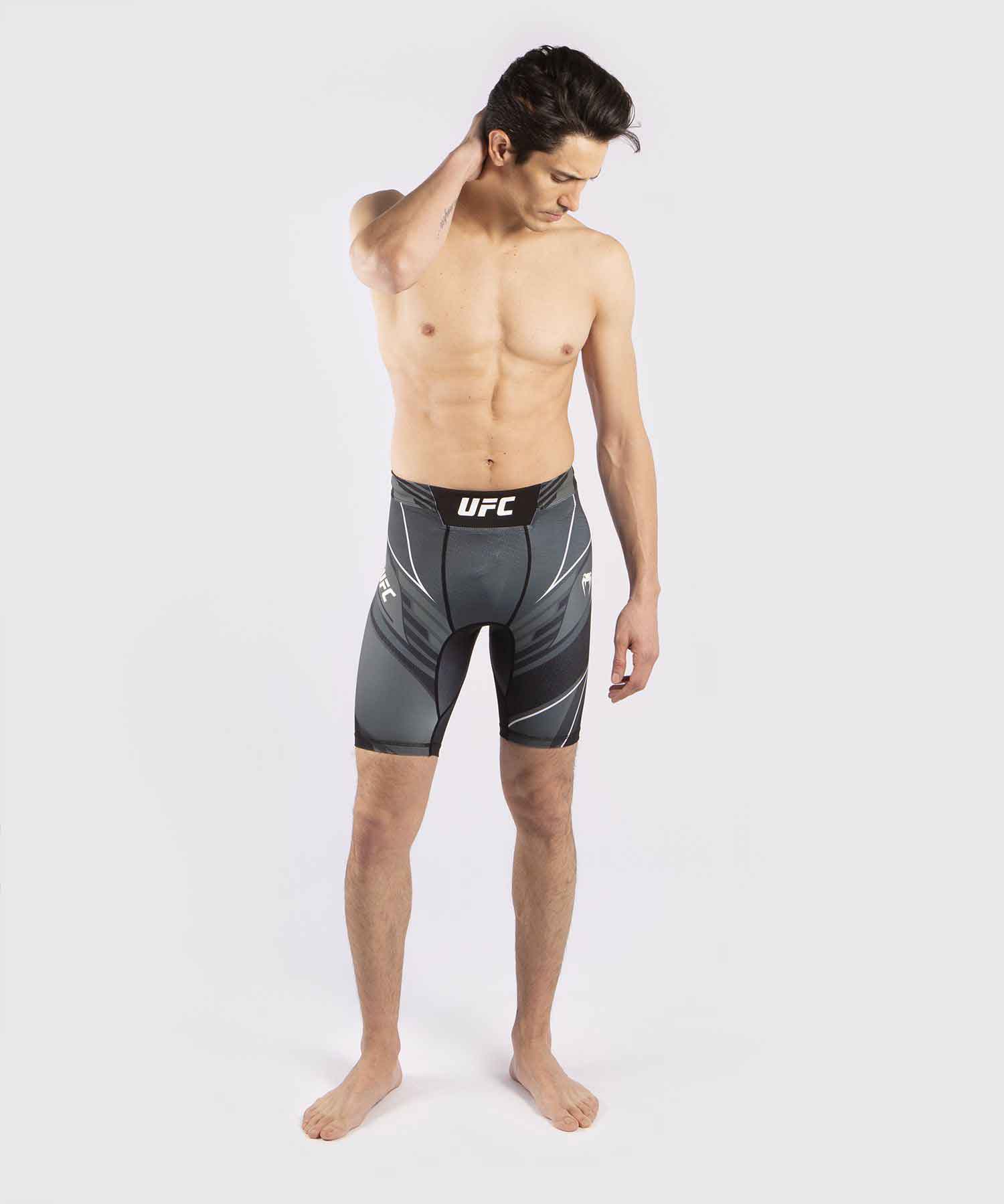 VENUM／ヴェナム　コンプレッション・バーリトゥードショーツ　　UFC VENUM PRO LINE MEN'S VALE TUDO SHORTS／UFC VENUM プロライン メンズ バーリトゥードショーツ（ダークグレー／黒）