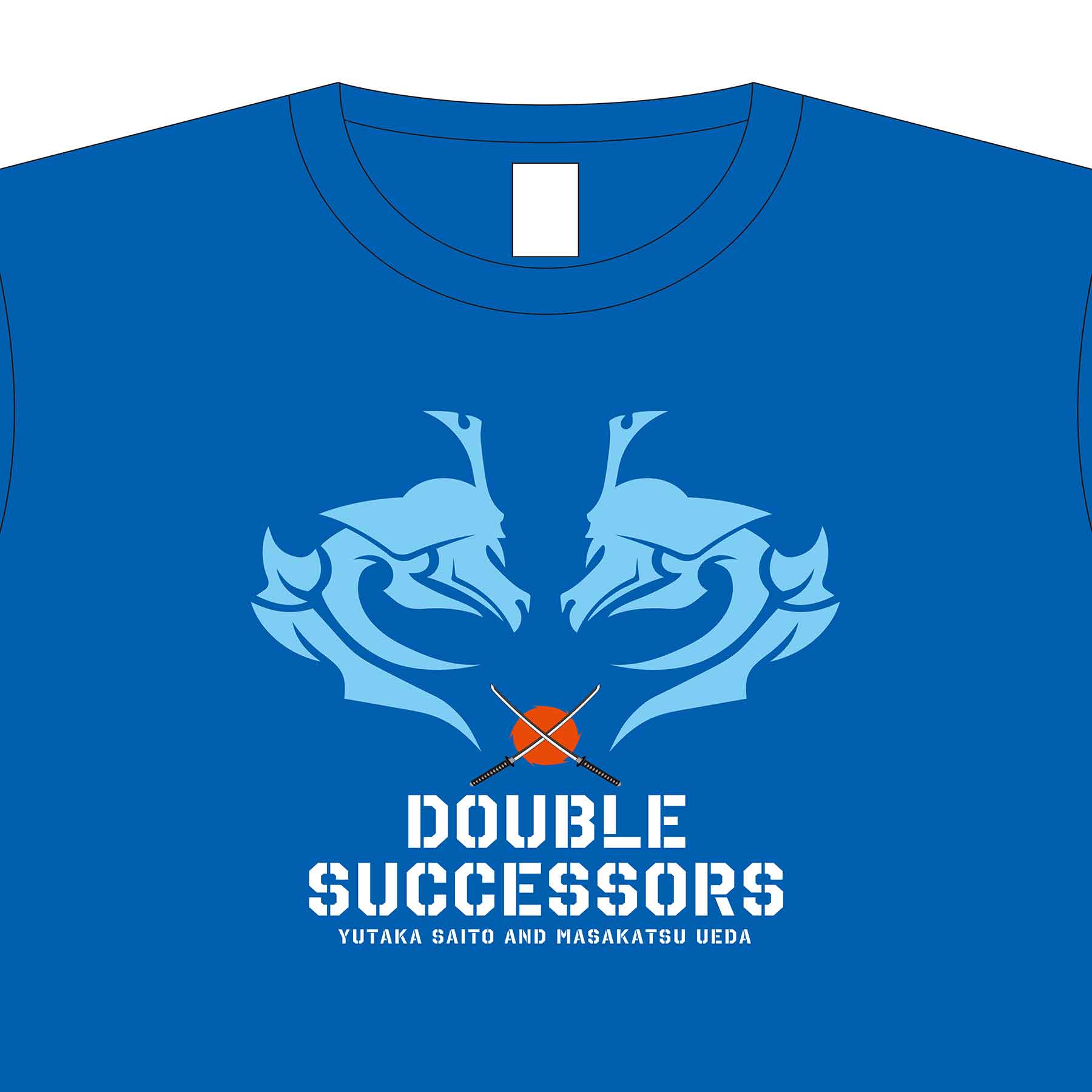Tri-Fight／トライファイト　　YUTAKA SAITO & MASAKATSU UEDA「DOUBLE SUCCESSORS」T-SHIRT／斎藤裕 & 上田将勝「ダブル・サクセサース」Tシャツ（ユタカブルー）
