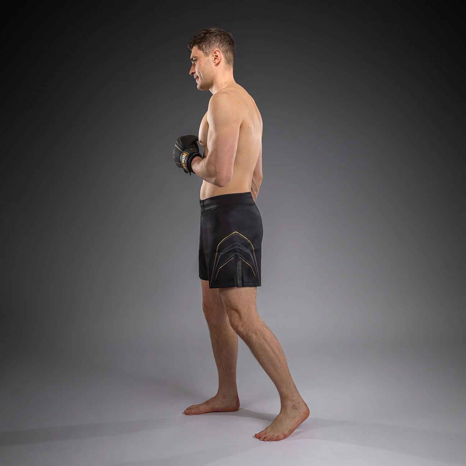VENUM／ヴェナム　ファイトショーツ　　Streamline Fightshorts／ストリームライン ファイトショーツ（黒／ゴールド）