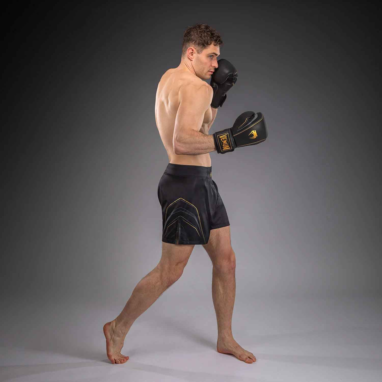 VENUM／ヴェナム　ファイトショーツ　　Streamline Fightshorts／ストリームライン ファイトショーツ（黒／ゴールド）