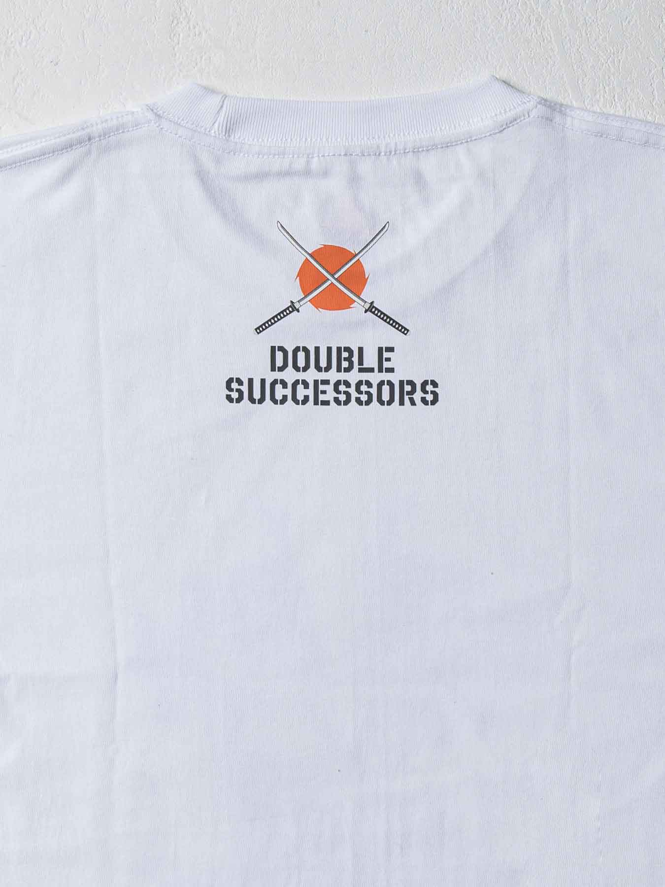 Tri-Fight／トライファイト　　YUTAKA SAITO & MASAKATSU UEDA「DOUBLE SUCCESSORS」T-SHIRT／斎藤裕 & 上田将勝「ダブル・サクセサース」Tシャツ（白）