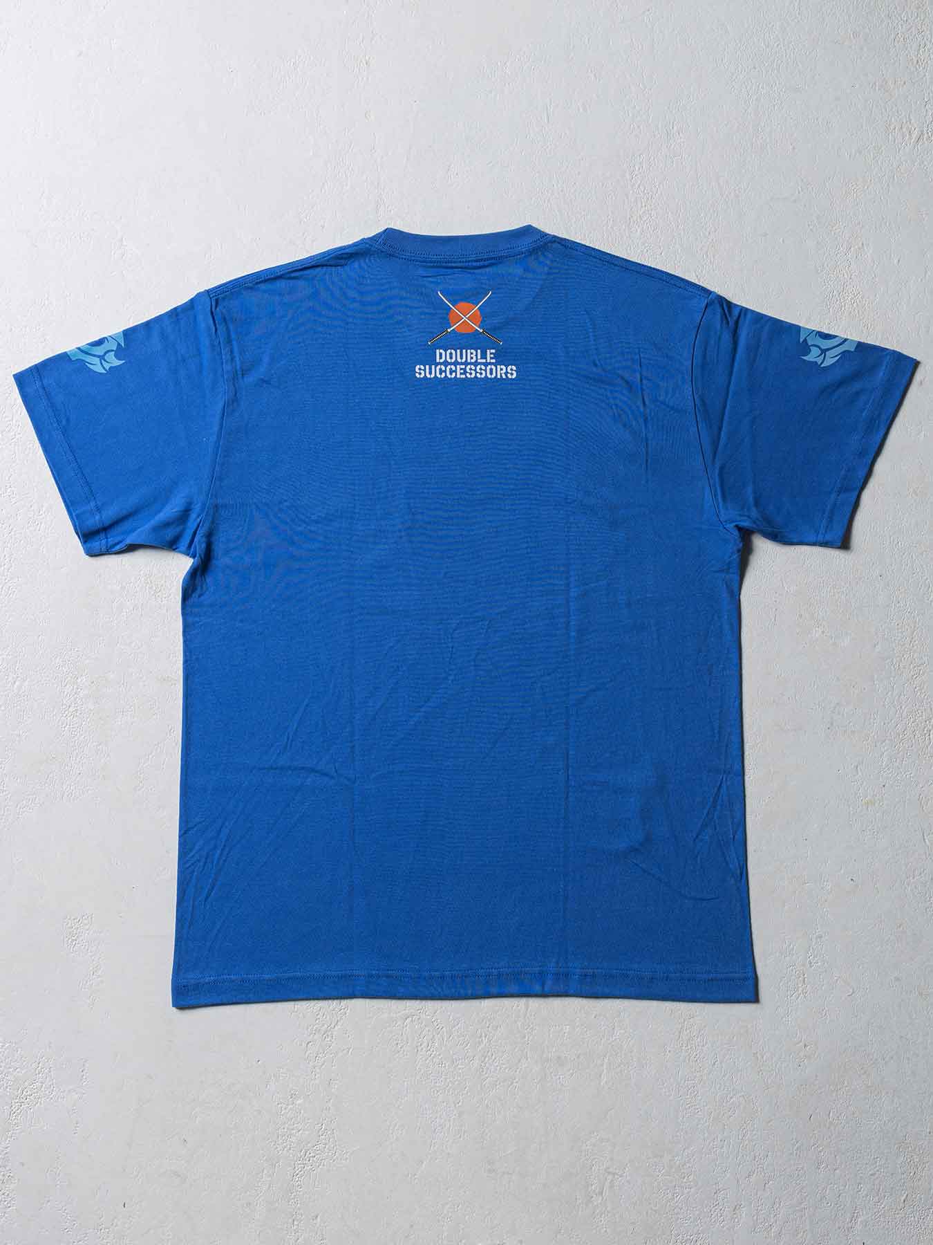 Tri-Fight／トライファイト　　YUTAKA SAITO & MASAKATSU UEDA「DOUBLE SUCCESSORS」T-SHIRT／斎藤裕 & 上田将勝「ダブル・サクセサース」Tシャツ（ユタカブルー）