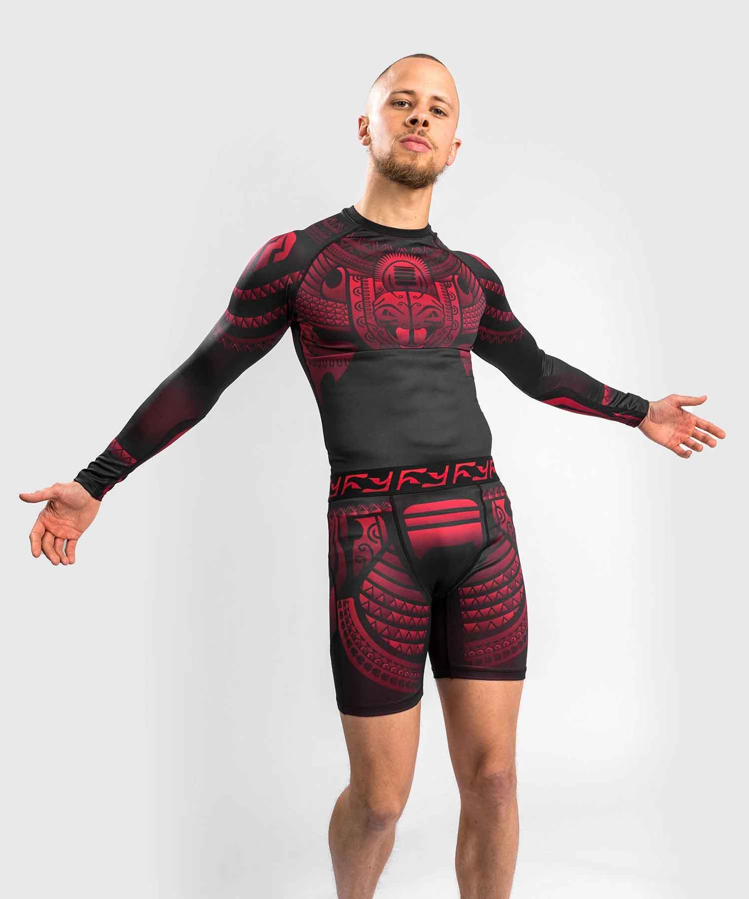 VENUM／ヴェナム　ラッシュガード　　NAKAHI RASHGUARD LONG SLEEVES／ナカヒ ラッシュガード ロングスリーブ（黒／レッド）