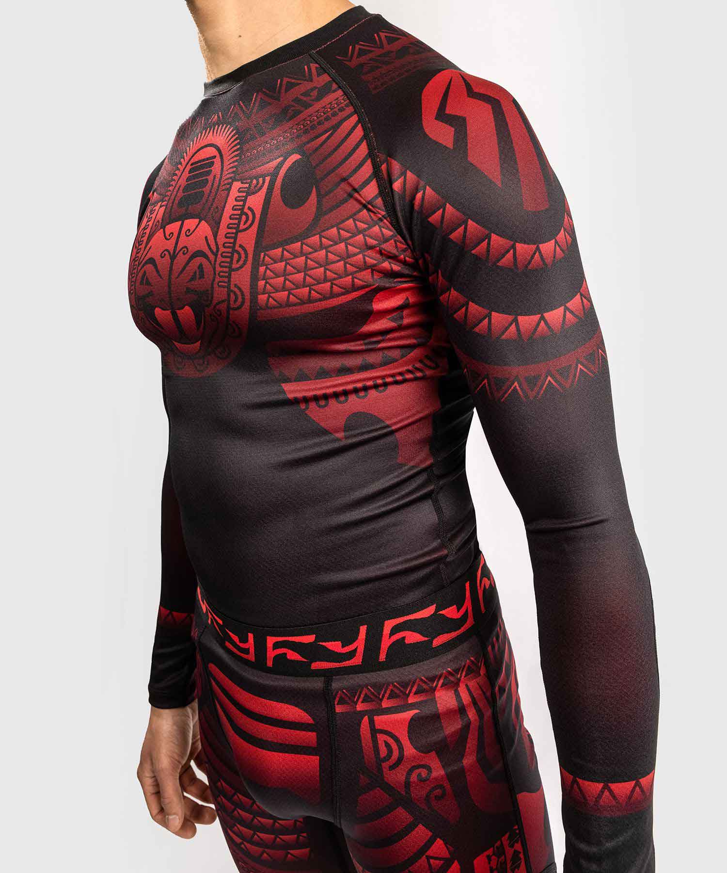 VENUM／ヴェナム　ラッシュガード　　NAKAHI RASHGUARD LONG SLEEVES／ナカヒ ラッシュガード ロングスリーブ（黒／レッド）