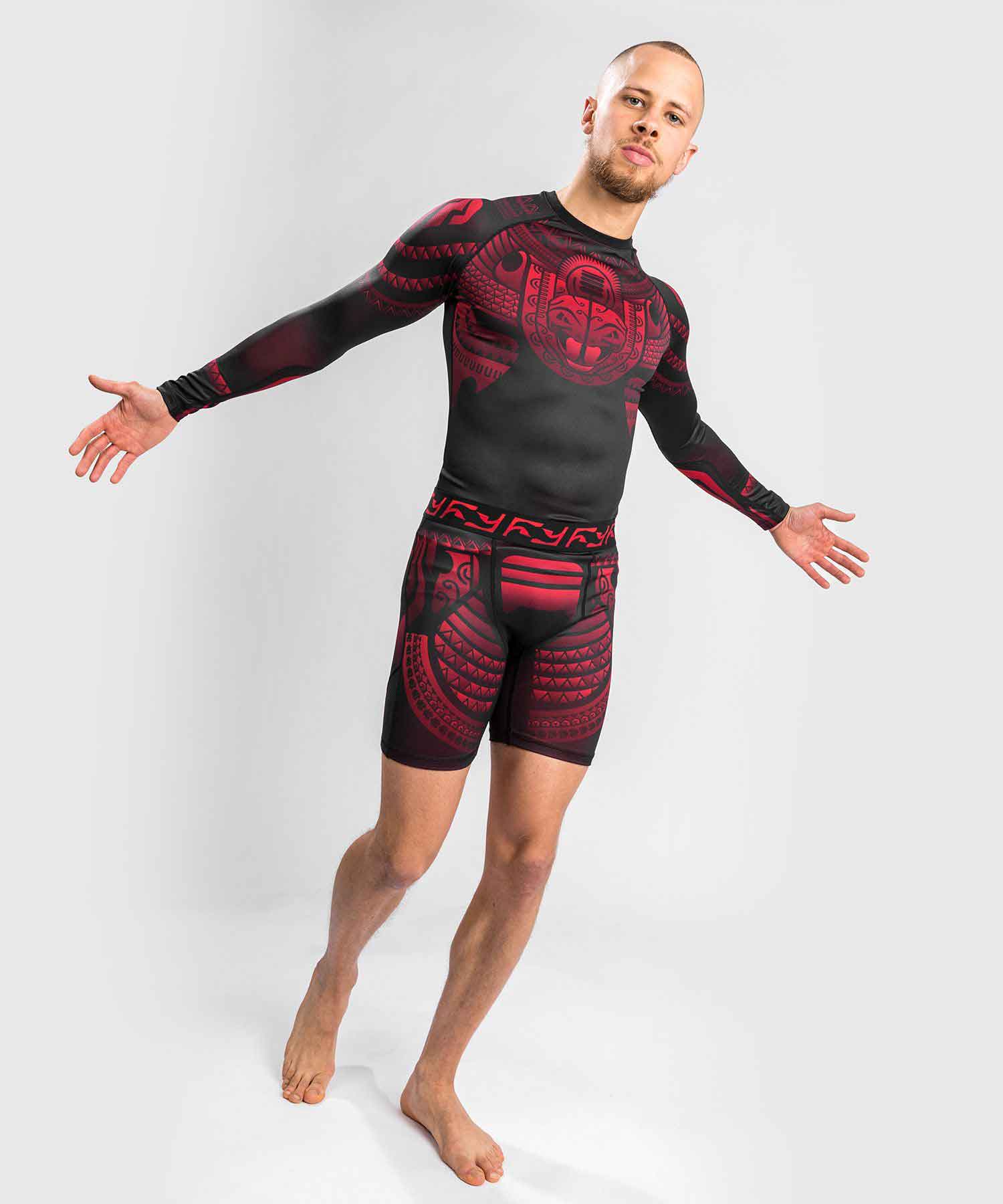 VENUM／ヴェナム　ラッシュガード　　NAKAHI RASHGUARD LONG SLEEVES／ナカヒ ラッシュガード ロングスリーブ（黒／レッド）