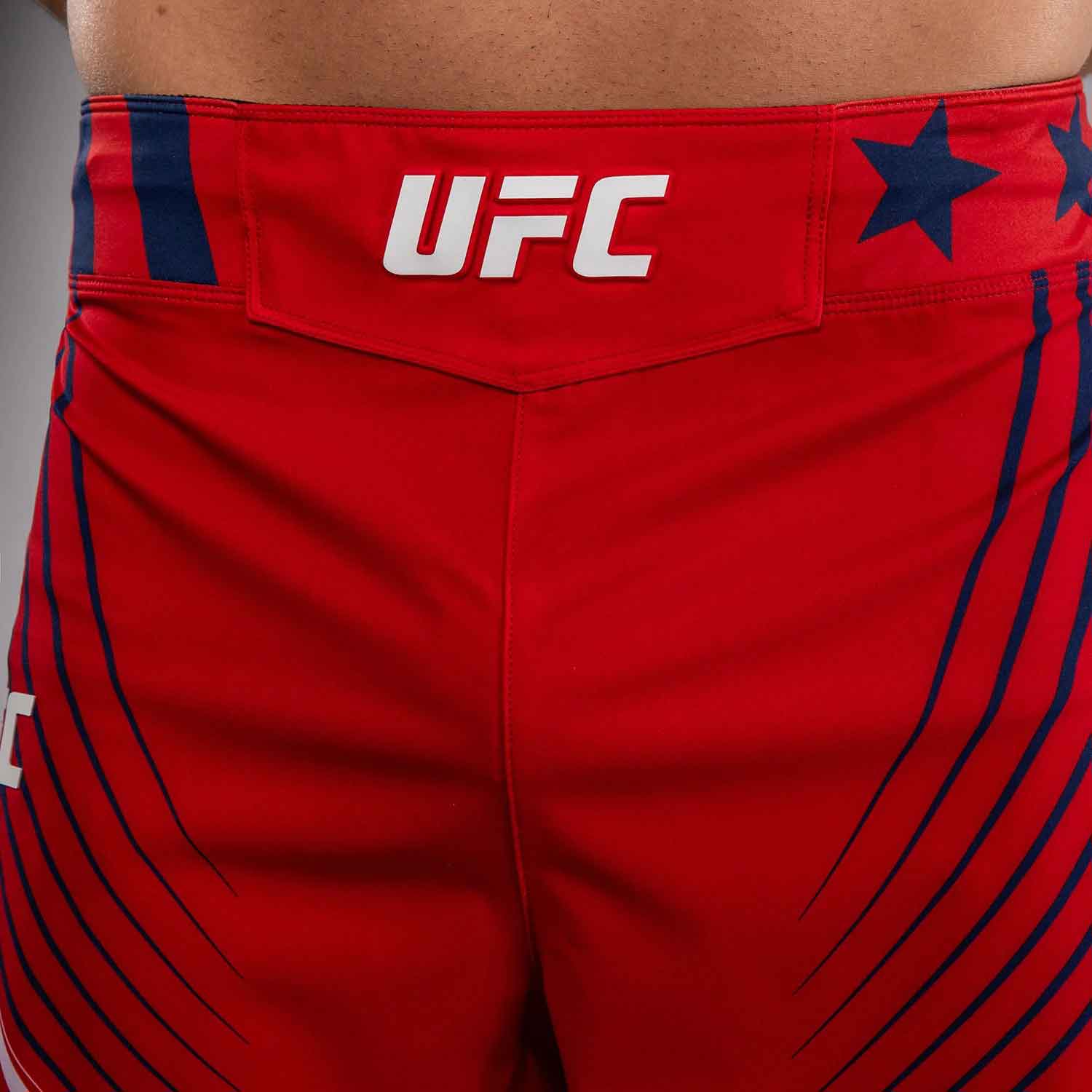 VENUM／ヴェナム　ファイトショーツ　　Official UFC Freedom 250 by Venum Authentic Fight Night Men's Red Short Fit Short／オフィシャル UFC フリーダム 250 by ヴェナム オーセンティック ファイトナイト メンズ ショートフィット ファイトショーツ（レッド）