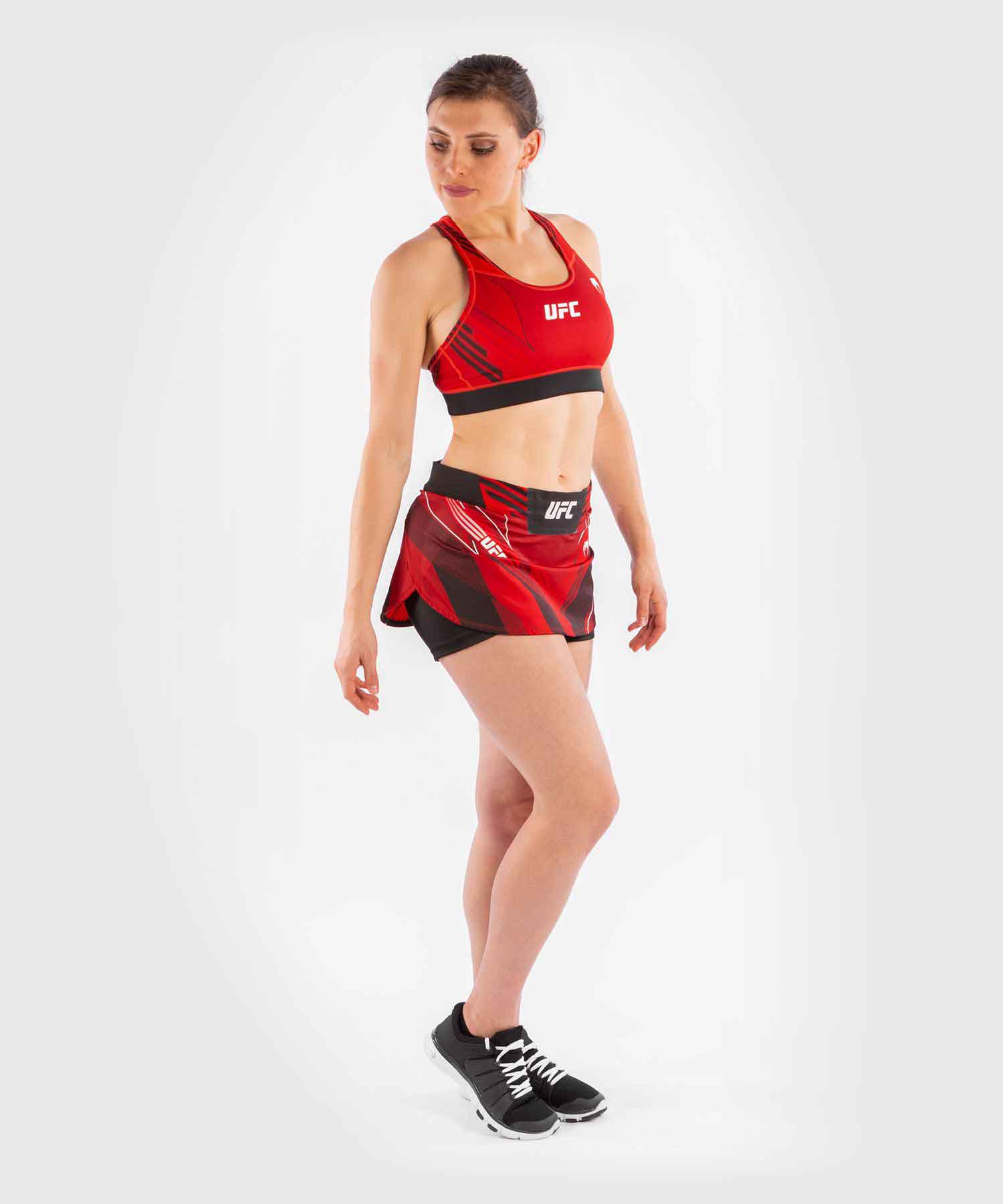 VENUM WOMEN／レディース　ファイトショーツ　　UFC VENUM AUTHENTIC FIGHT NIGHT WOMEN'S SKORT／UFC VENUM オーセンティック ファイトナイト レディース スコート（レッド／黒）