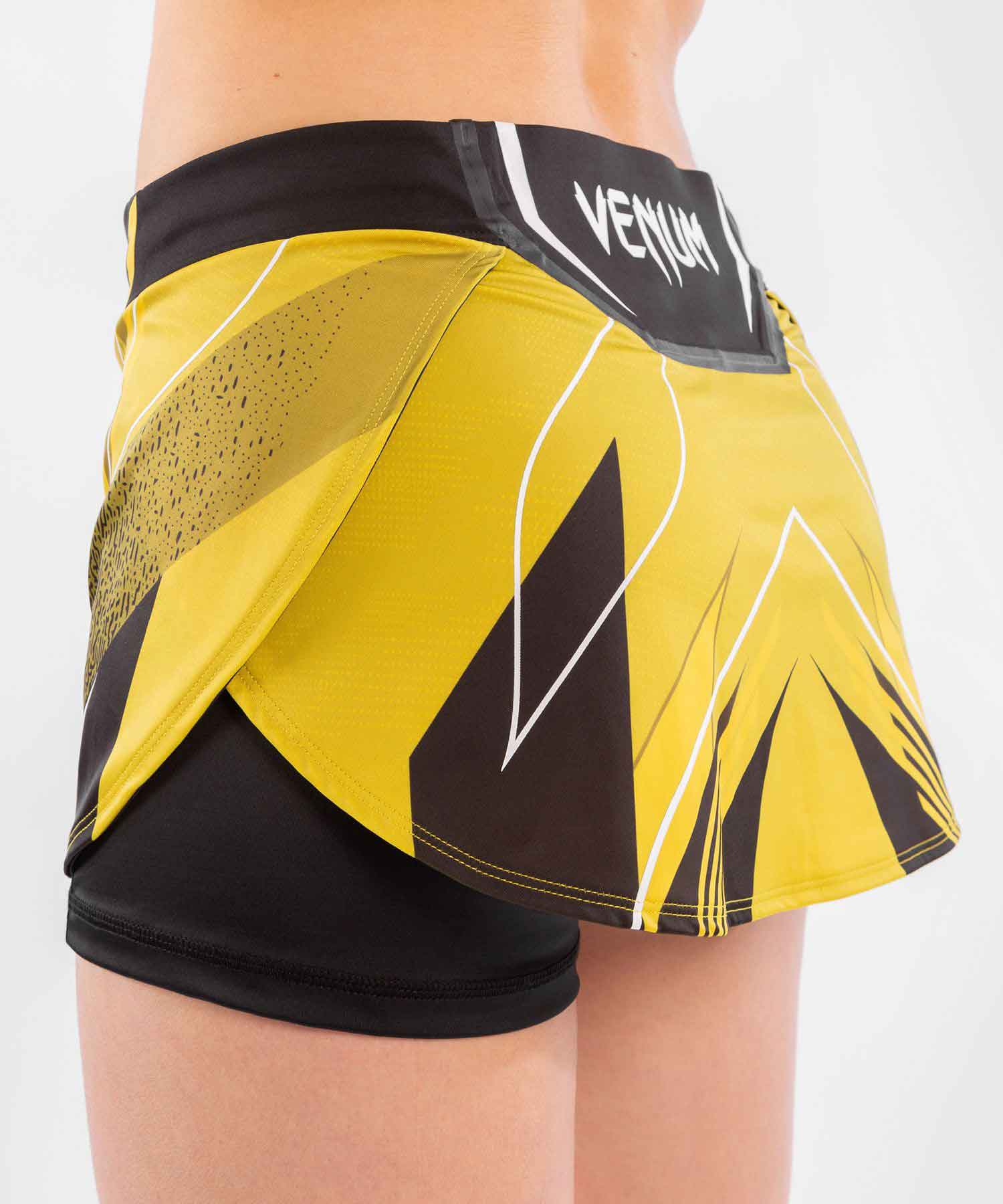 VENUM WOMEN／レディース　ファイトショーツ　　UFC VENUM AUTHENTIC FIGHT NIGHT WOMEN'S SKORT／UFC VENUM オーセンティック ファイトナイト レディース スコート（イエロー／黒）