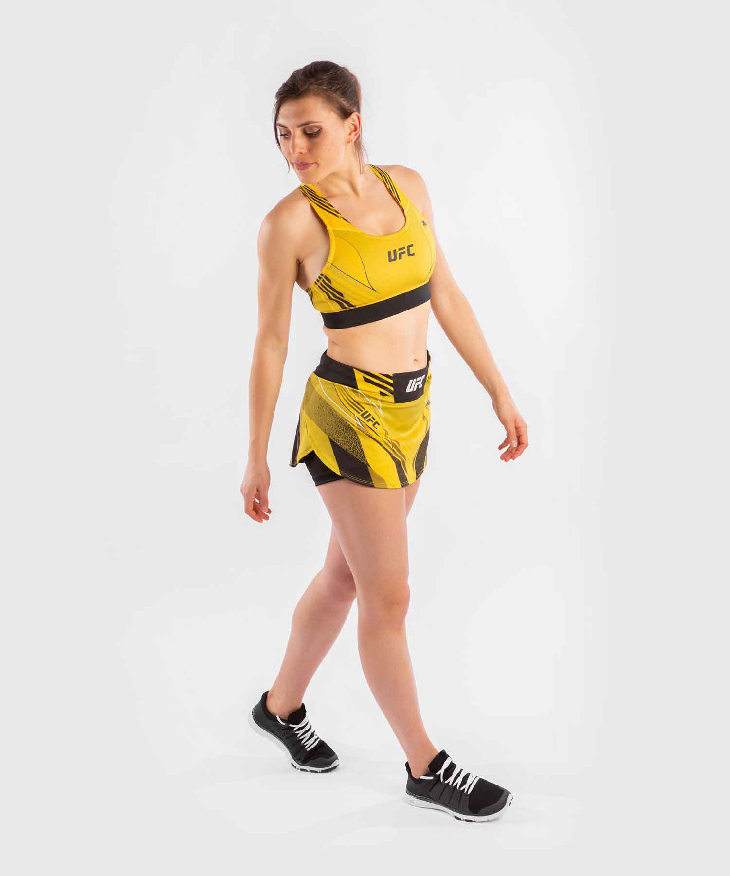 VENUM WOMEN／レディース　ファイトショーツ　　UFC VENUM AUTHENTIC FIGHT NIGHT WOMEN'S SKORT／UFC VENUM オーセンティック ファイトナイト レディース スコート（イエロー／黒）