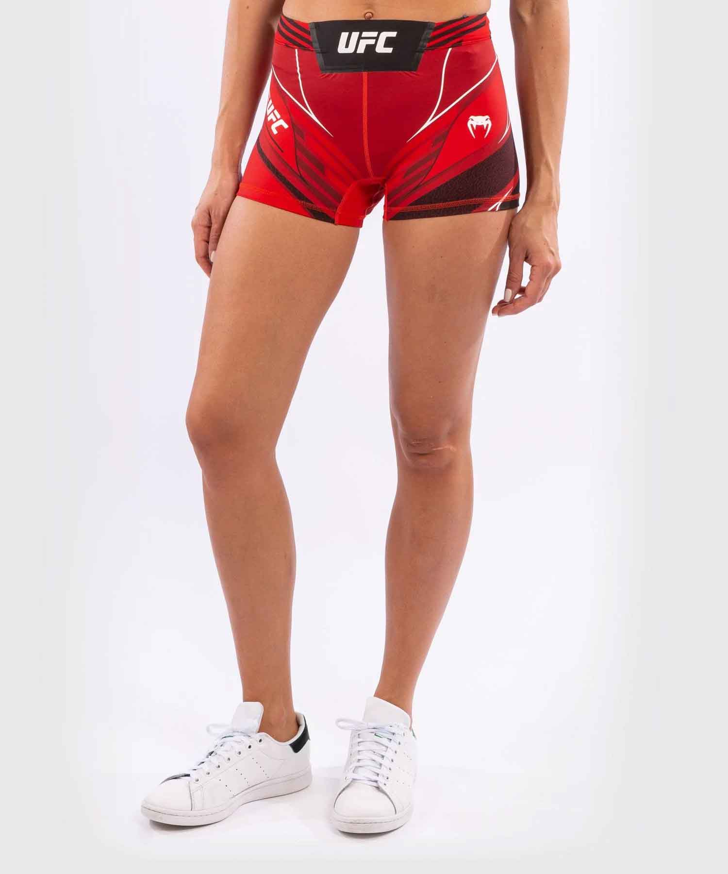 VENUM WOMEN／レディース　バーリトゥードショーツ　　UFC VENUM AUTHENTIC FIGHT NIGHT WOMEN'S VALE TUDO SHORTS SHORT FIT／UFC VENUM オーセンティック ファイトナイト レディース バーリトゥードショーツ ショートフィット（レッド／黒）