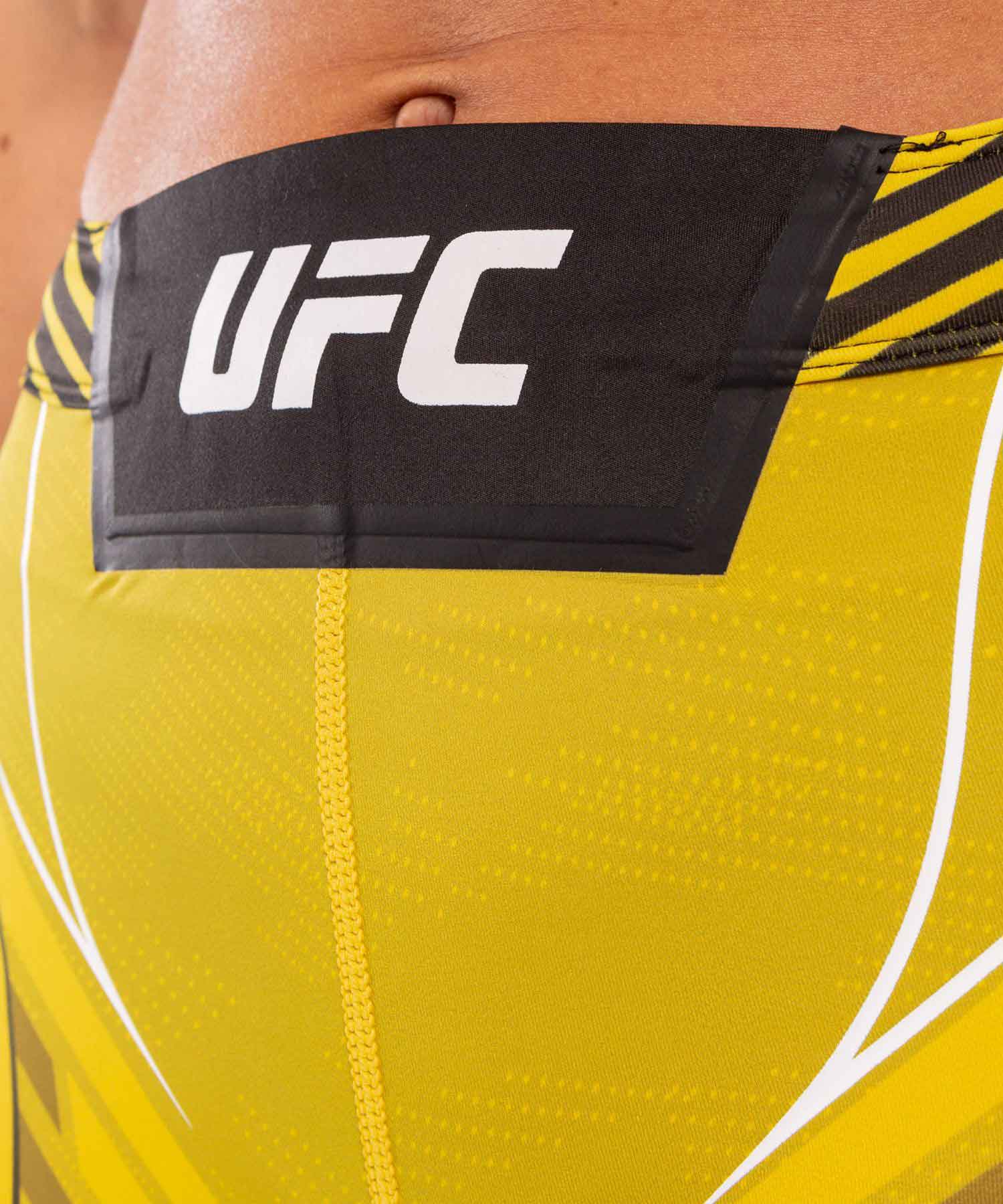 VENUM WOMEN／レディース　バーリトゥードショーツ　　UFC VENUM AUTHENTIC FIGHT NIGHT WOMEN'S VALE TUDO SHORTS SHORT FIT／UFC VENUM オーセンティック ファイトナイト レディース バーリトゥードショーツ ショートフィット（イエロー／黒）