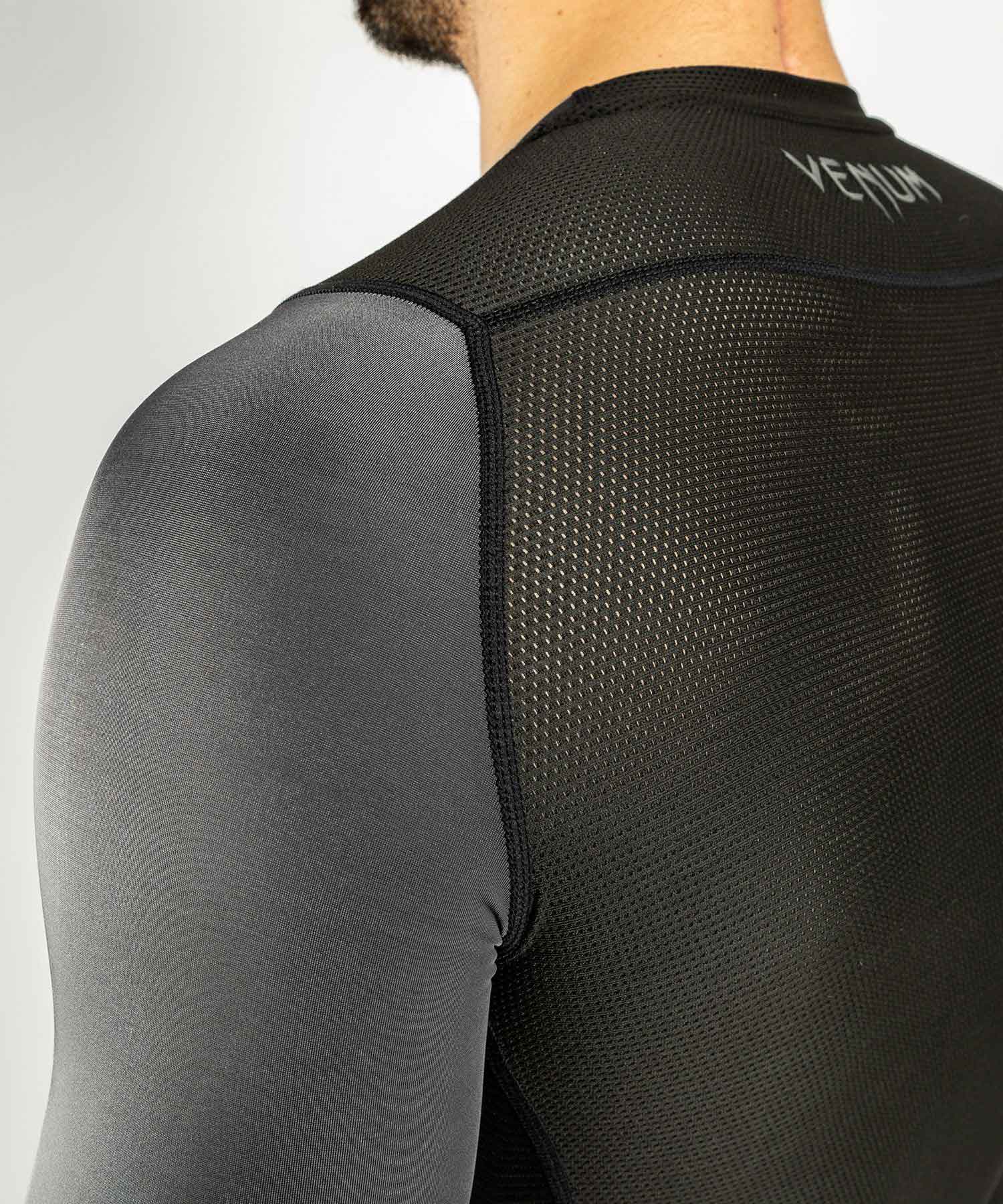 VENUM／ヴェナム　ラッシュガード　　G-FIT RASHGUARD LONG SLEEVES／G-フィット ラッシュガード ロングスリーブ（グレー／黒）