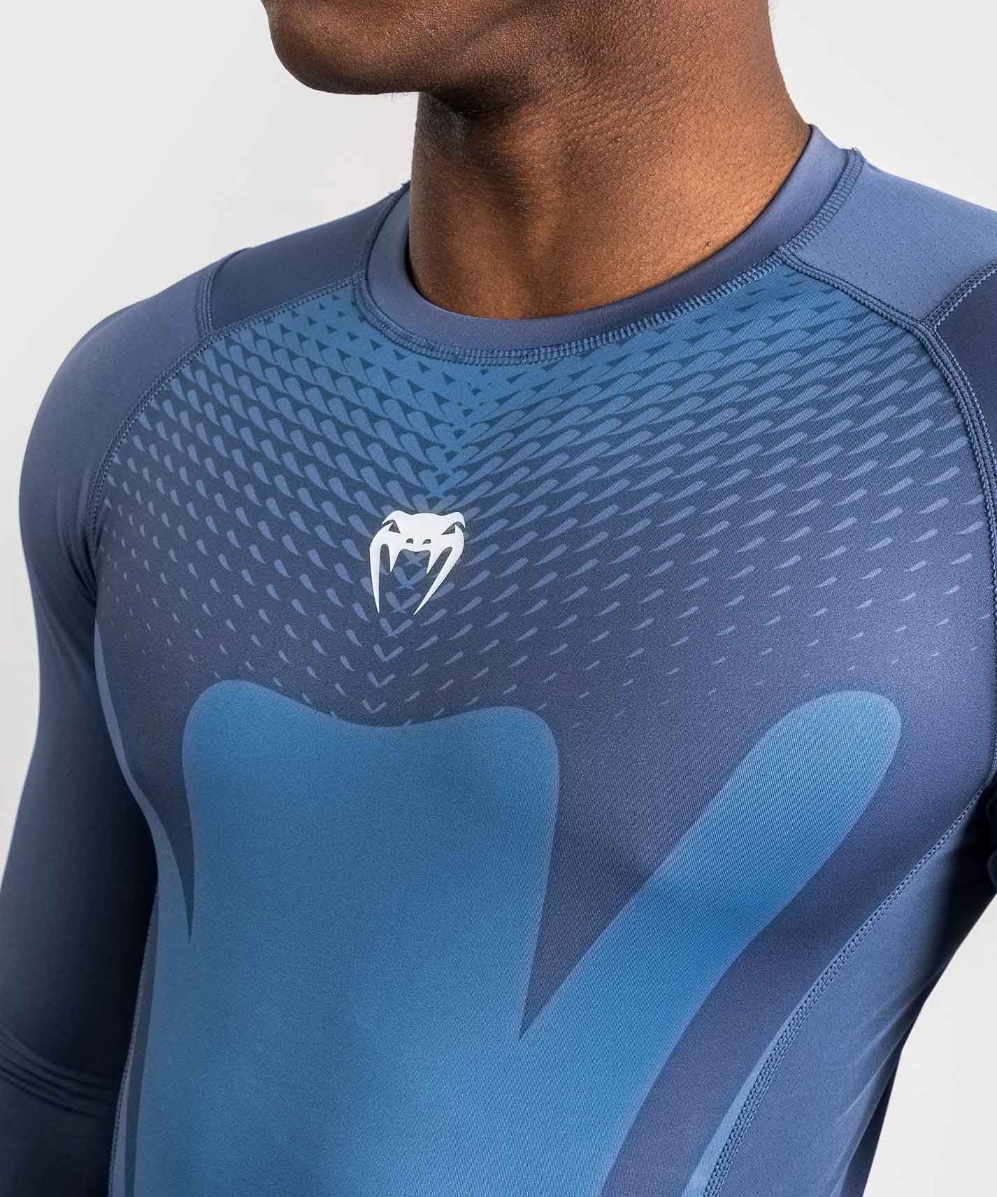 VENUM／ヴェナム　ラッシュガード　　Attack Men's Long Sleeve Rashguard／アタック メンズ ロングスリーブ ラッシュガード（ライトネイビーブルー／ブルー）