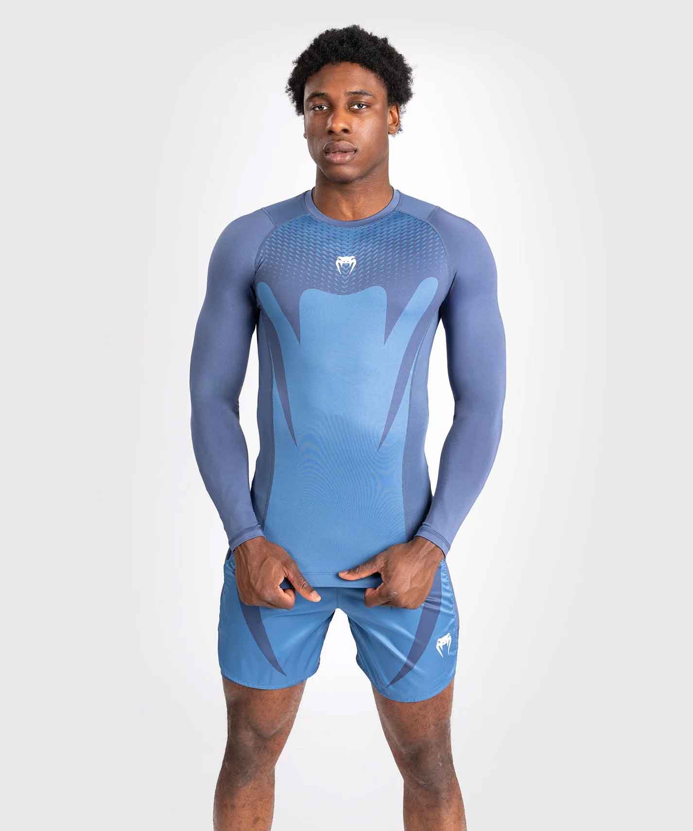VENUM／ヴェナム　ラッシュガード　　Attack Men's Long Sleeve Rashguard／アタック メンズ ロングスリーブ ラッシュガード（ライトネイビーブルー／ブルー）