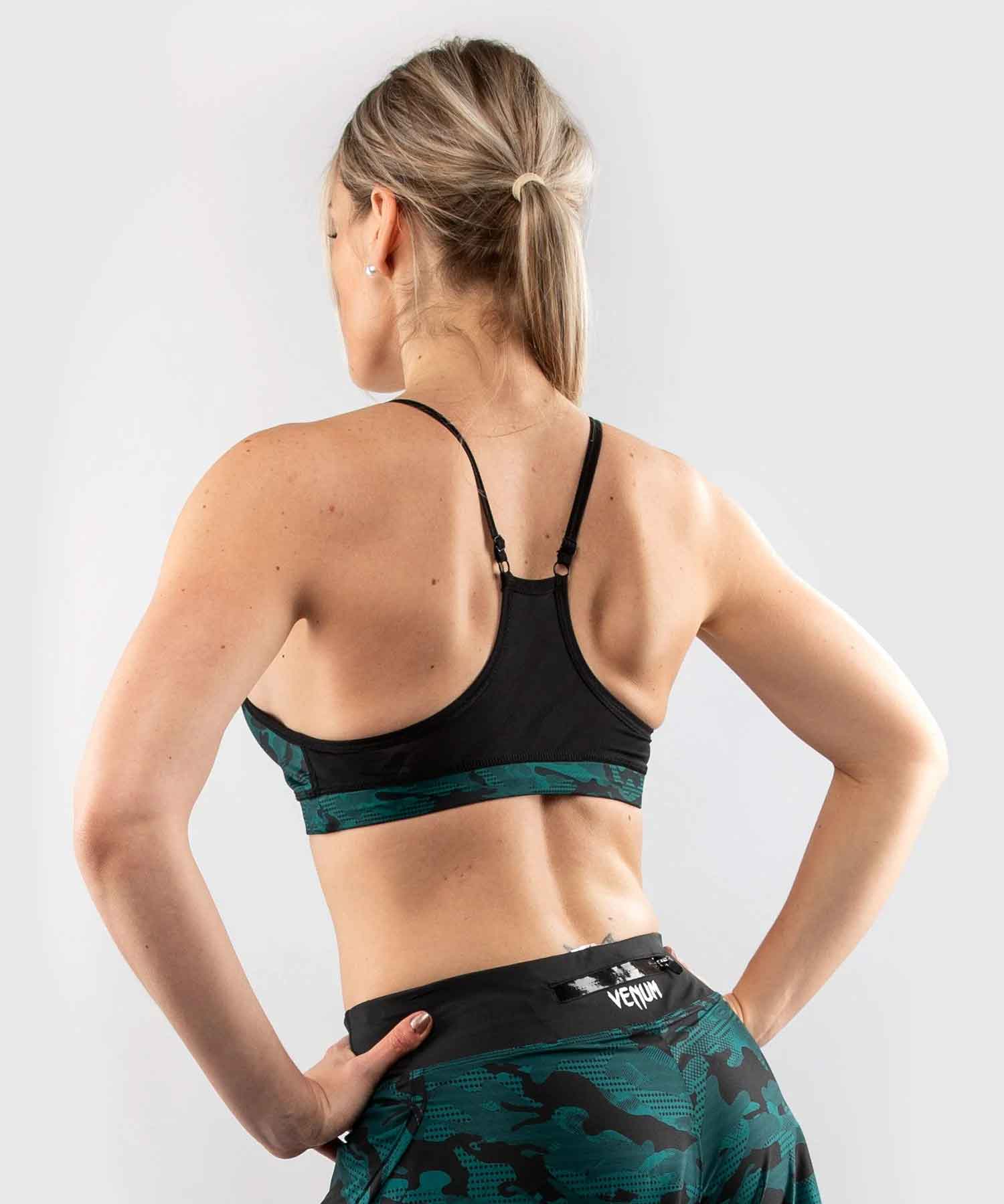 VENUM WOMEN／レディース　スポーツブラ　　DEFENDER SPORT BRAS／ディフェンダー スポーツブラ（黒／グリーンカモ）