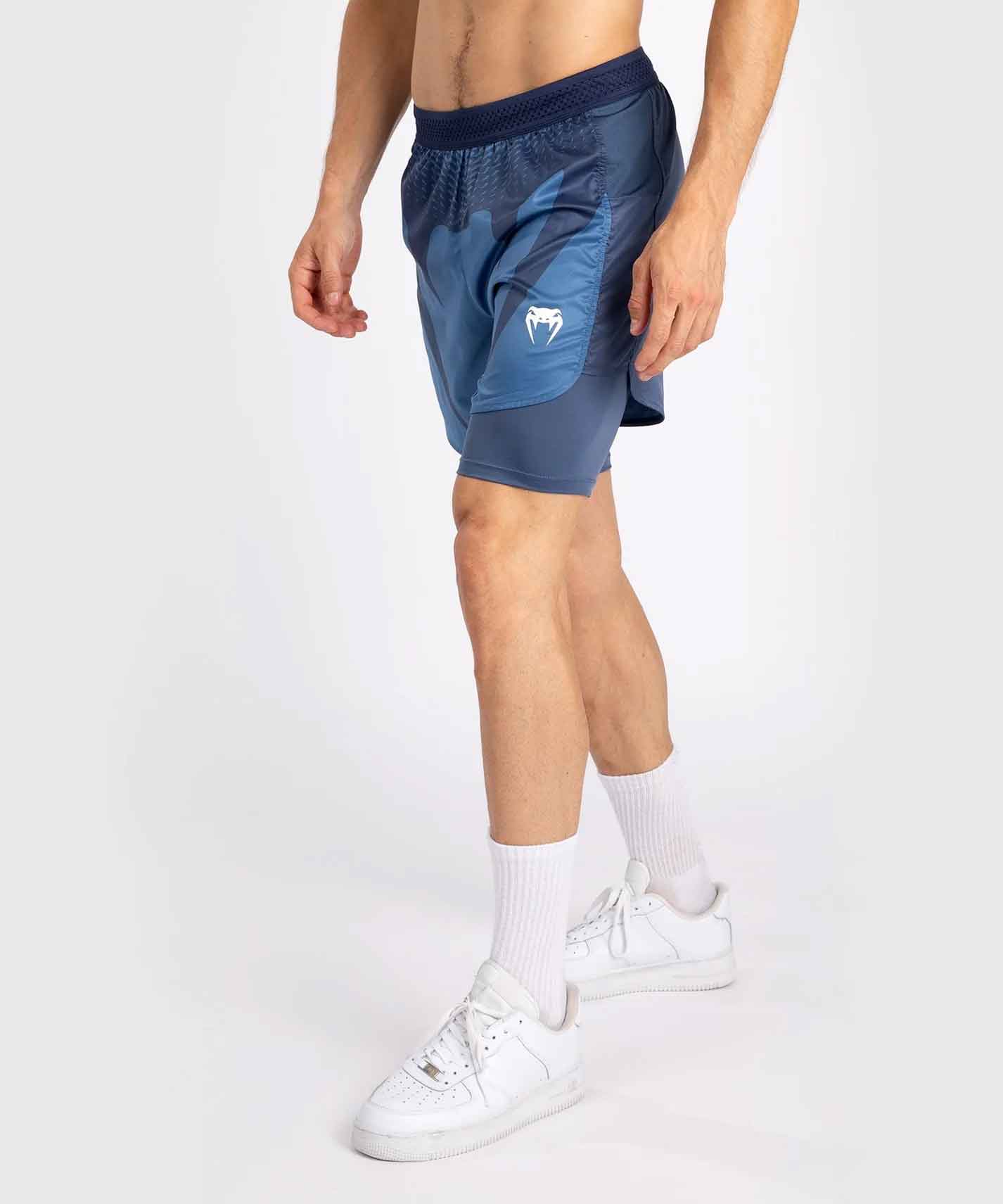 VENUM／ヴェナム　ファイトショーツ　　Attack Men's Fight Shorts／アタック メンズ ファイトショーツ（ライトネイビーブルー／ブルー）