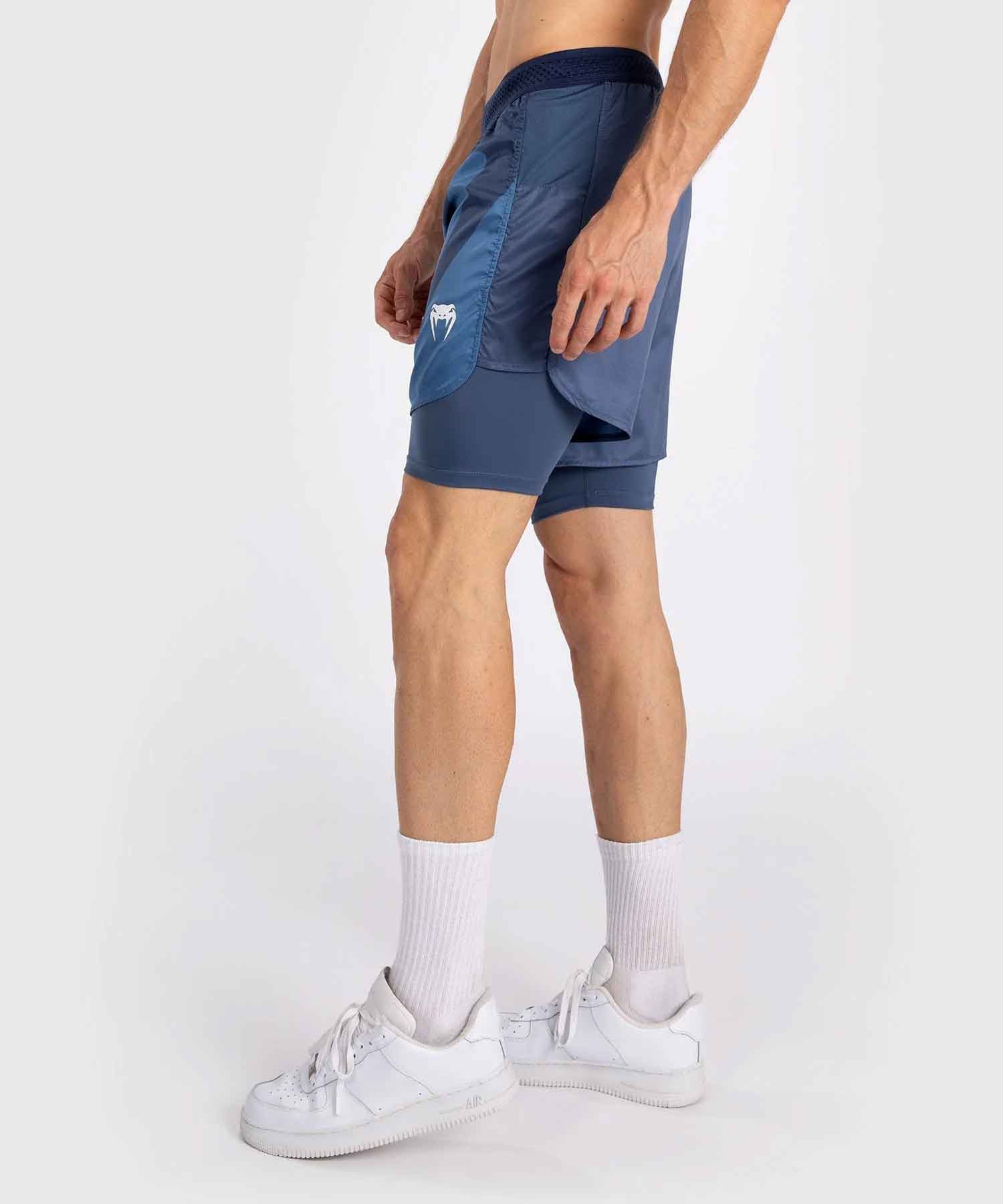 VENUM／ヴェナム　ファイトショーツ　　Attack Men's Fight Shorts／アタック メンズ ファイトショーツ（ライトネイビーブルー／ブルー）