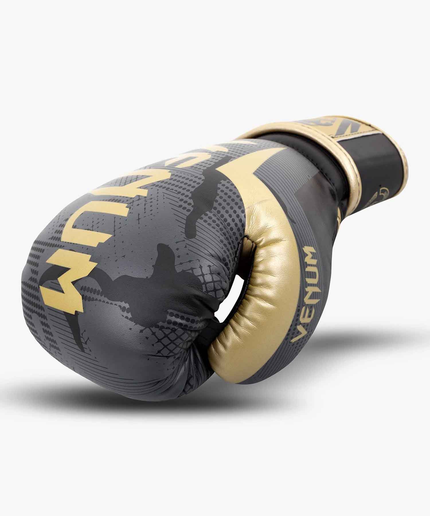 VENUM／ヴェナム　ボクシンググローブ　　ELITE BOXING GLOVES／エリート ボクシンググローブ（ダークカモ／ゴールド）