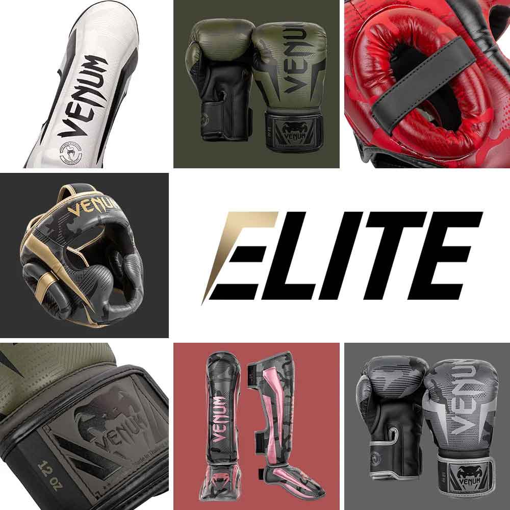 VENUM／ヴェナム　ボクシンググローブ　　ELITE BOXING GLOVES／エリート ボクシンググローブ（ダークカモ／ゴールド）