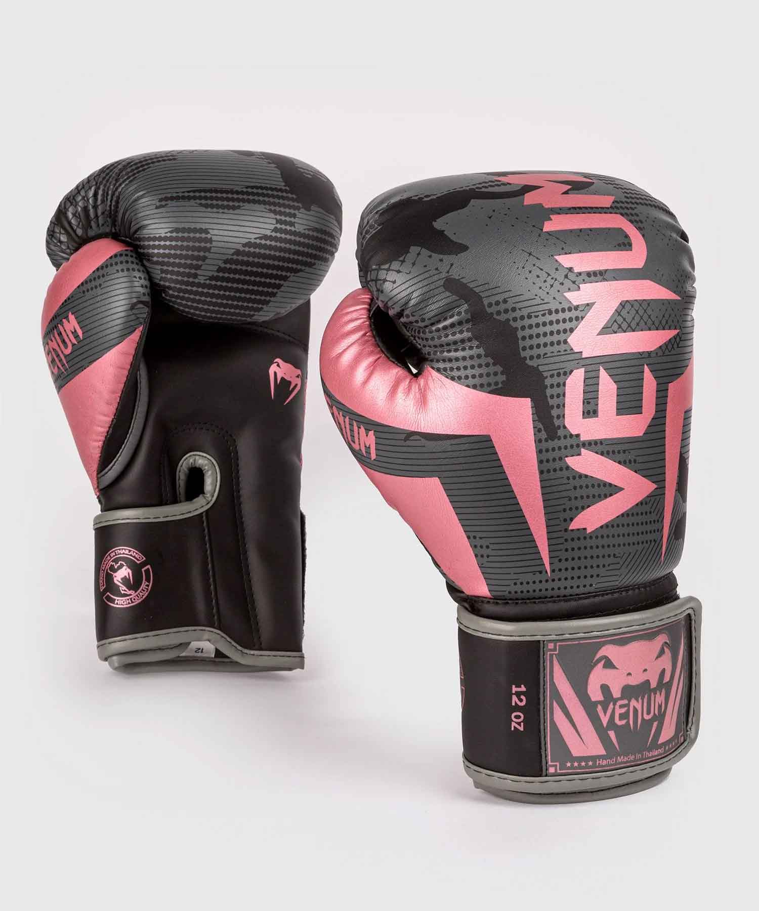 VENUM／ヴェナム　ボクシンググローブ　　ELITE BOXING GLOVES／エリート ボクシンググローブ（ダークカモ／ピンクゴールド）