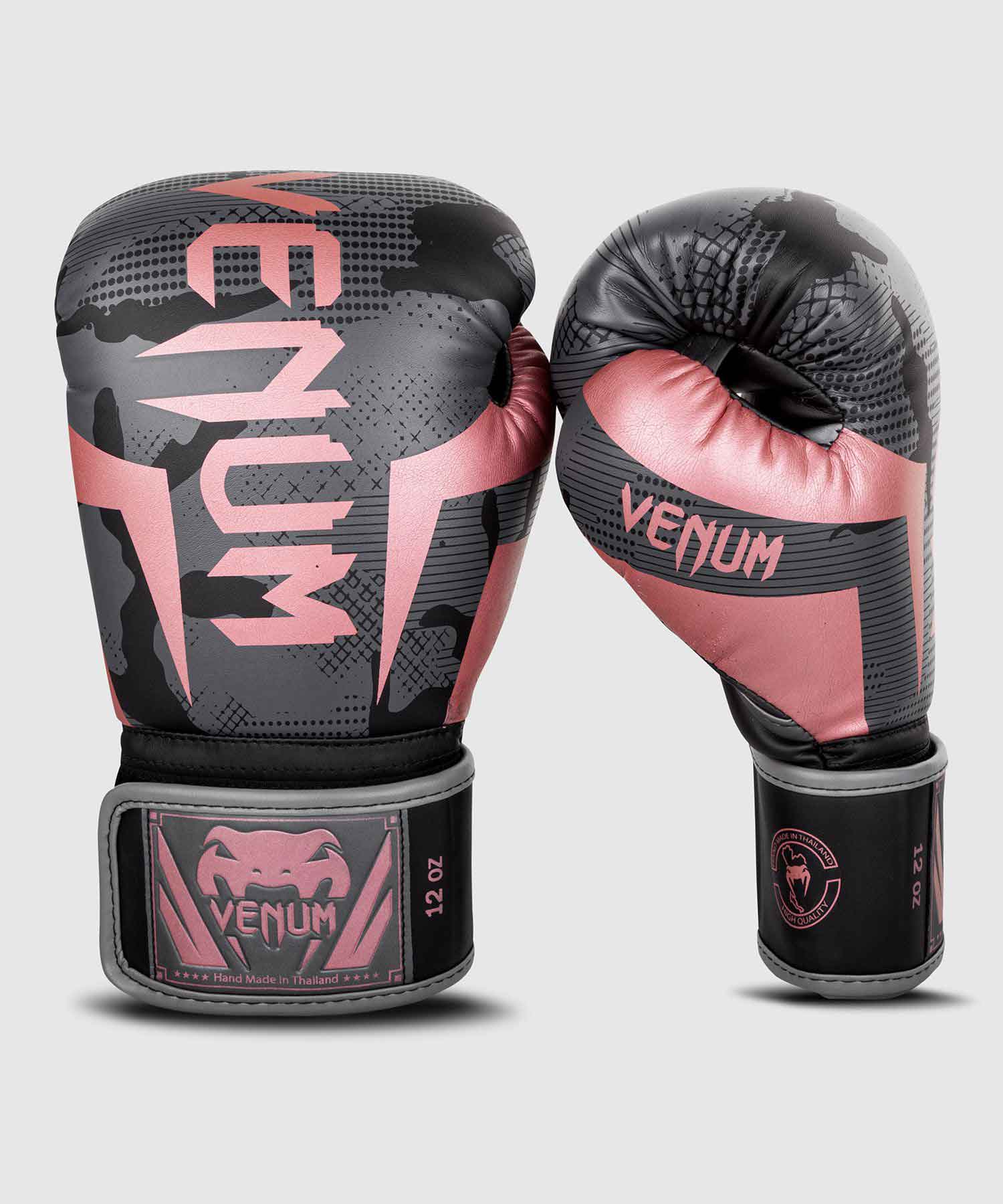 VENUM／ヴェナム　ボクシンググローブ　　ELITE BOXING GLOVES／エリート ボクシンググローブ（ダークカモ／ピンクゴールド）