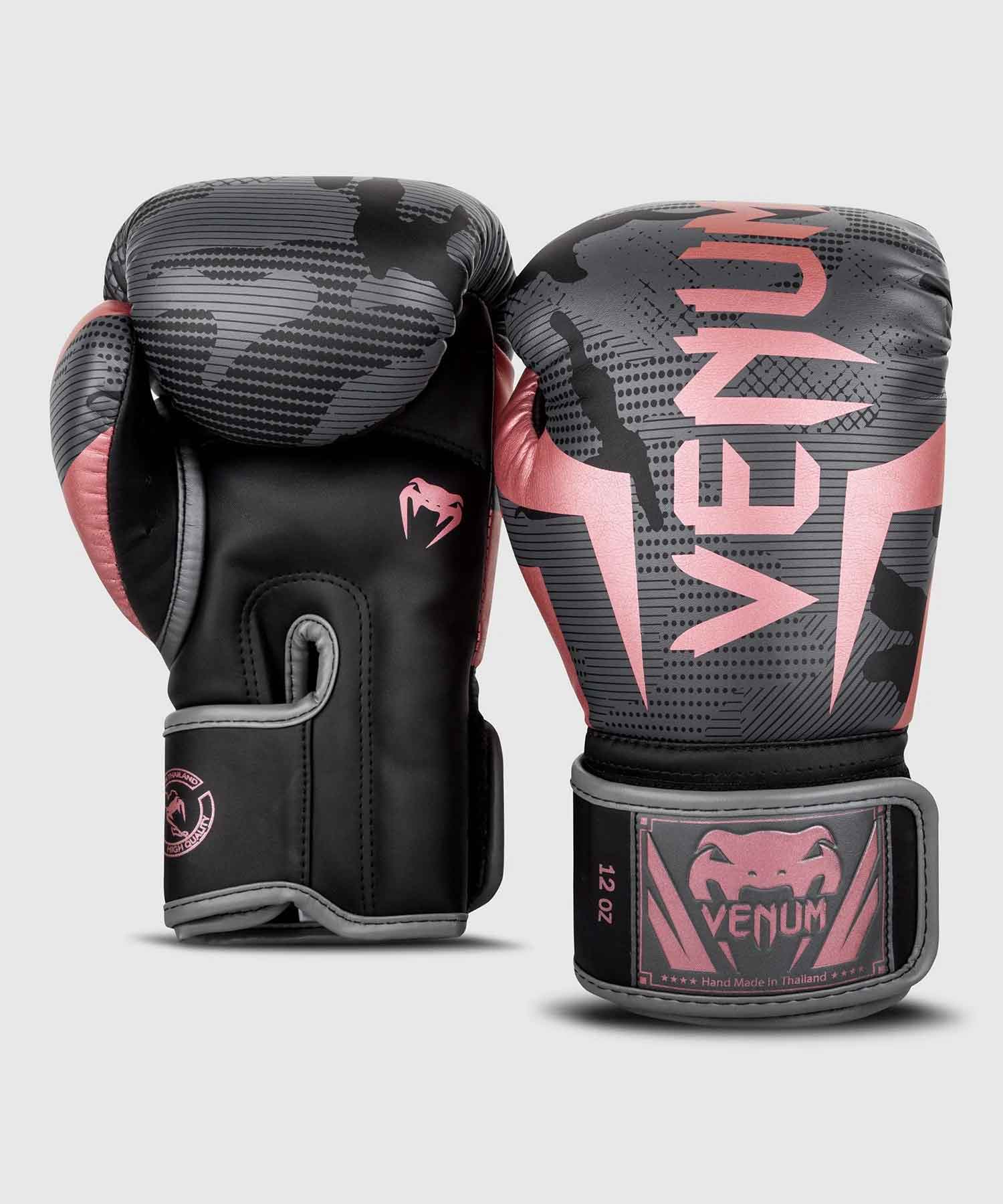 VENUM／ヴェナム　ボクシンググローブ　　ELITE BOXING GLOVES／エリート ボクシンググローブ（ダークカモ／ピンクゴールド）