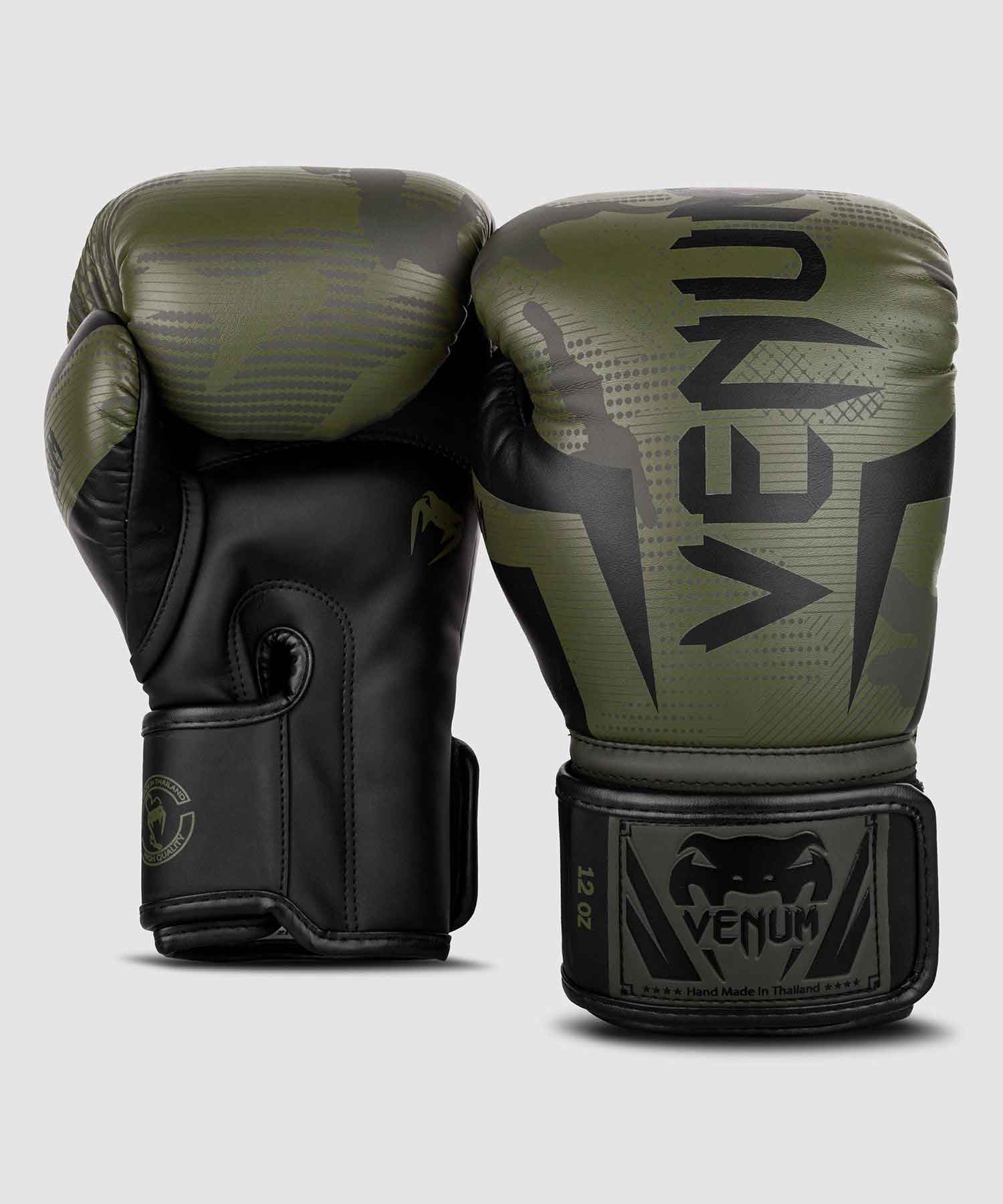 VENUM／ヴェナム　ボクシンググローブ　　ELITE BOXING GLOVES／エリート ボクシンググローブ（カーキカモ／黒）