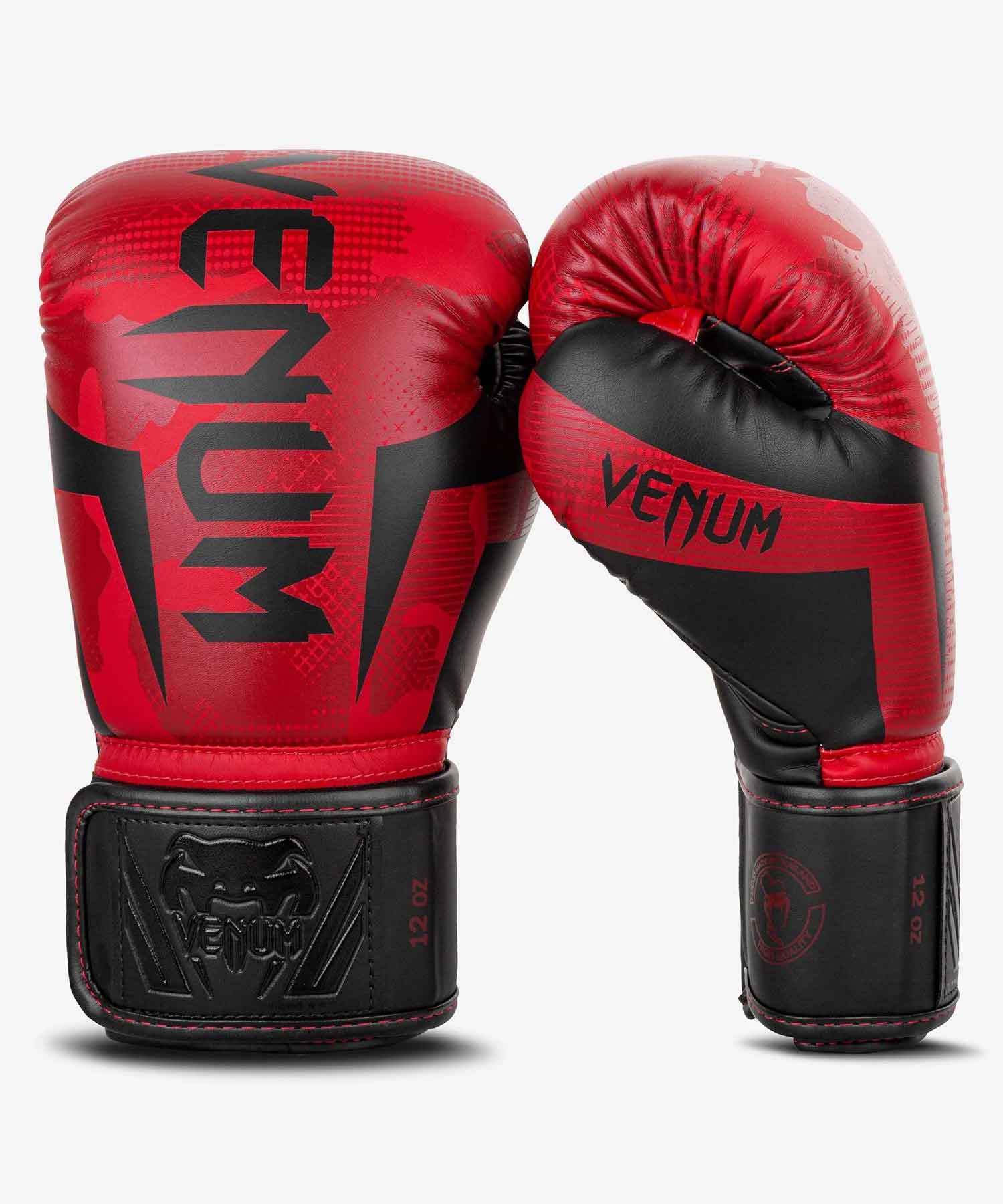 VENUM／ヴェナム　ボクシンググローブ　　ELITE BOXING GLOVES／エリート ボクシンググローブ（レッドカモ／黒）