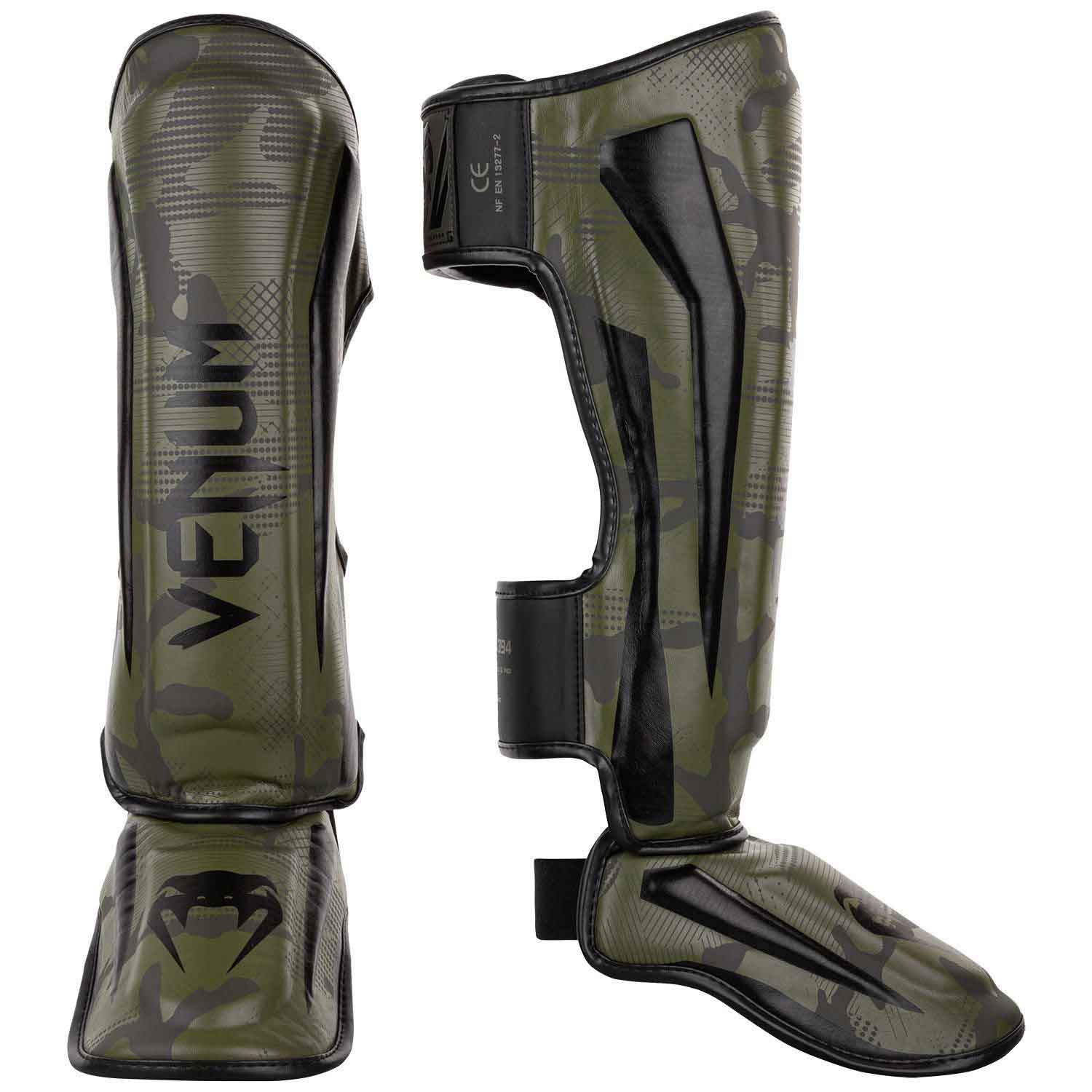 VENUM／ヴェナム　シンガード（レガース）　　ELITE SHIN GUARDS／エリート シンガード（カーキカモ／黒）