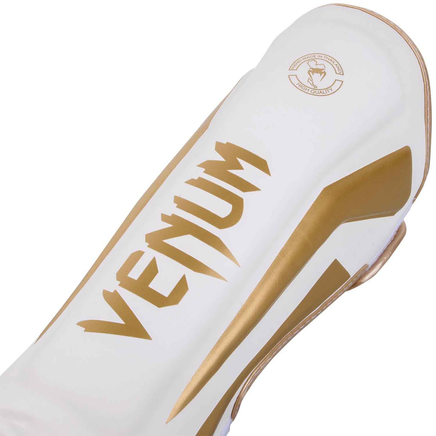 VENUM／ヴェナム　シンガード（レガース）　　ELITE STANDUP SHINGUARDS／エリート スタンドアップ シンガード（白／ゴールド）