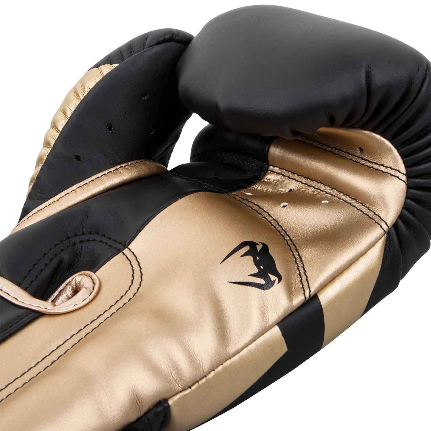 VENUM／ヴェナム　ボクシンググローブ　　ELITE BOXING GLOVES／エリート ボクシンググローブ（黒／ゴールド）