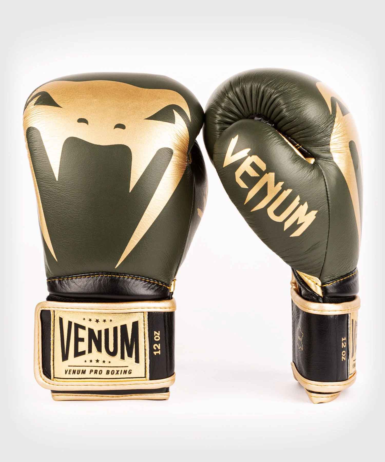 VENUM／ヴェナム　ボクシンググローブ　　GIANT 2.0 PRO BOXING GLOVES VELCRO／ジャイアント2.0 プロボクシンググローブ ベルクロ（カーキ／ゴールド）