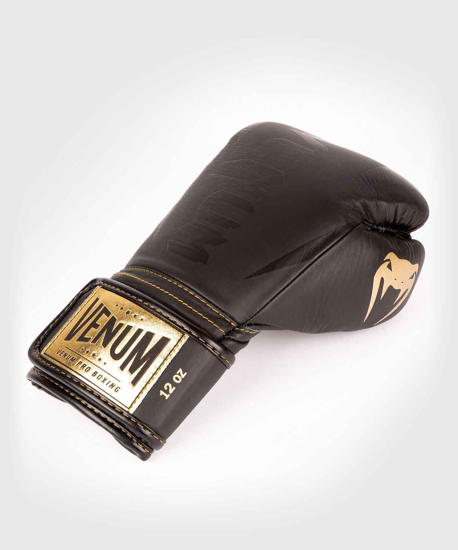 VENUM／ヴェナム　ボクシンググローブ　　HAMMER PRO BOXING GLOVES VELCRO／ハンマー プロボクシンググローブ ベルクロ（マットブラック／ゴールド）