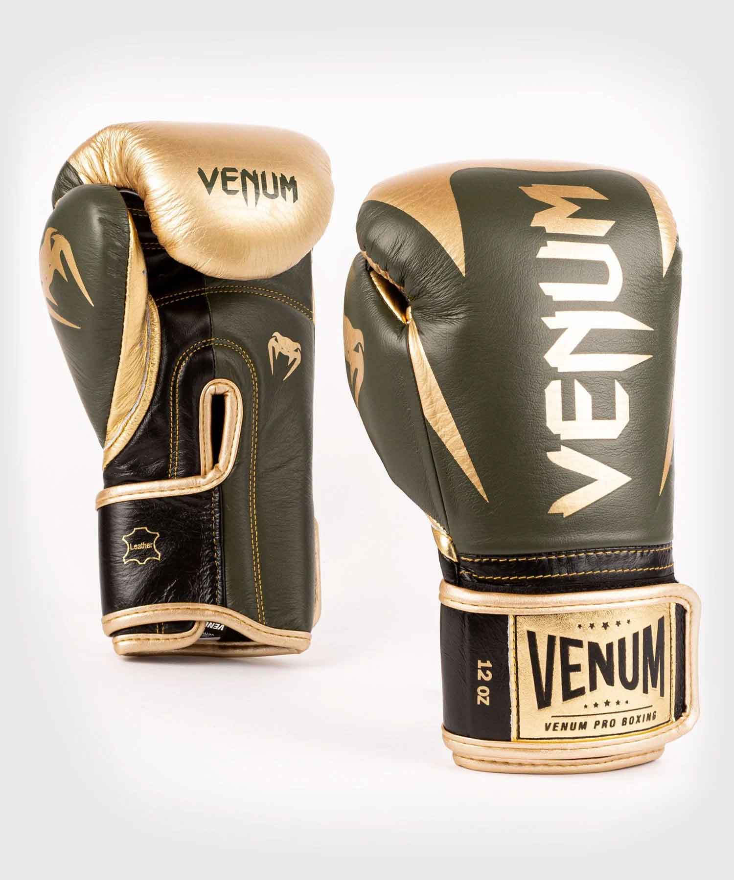 VENUM／ヴェナム　ボクシンググローブ　　HAMMER PRO BOXING GLOVES VELCRO／ハンマー プロボクシンググローブ ベルクロ（カーキ／ゴールド）
