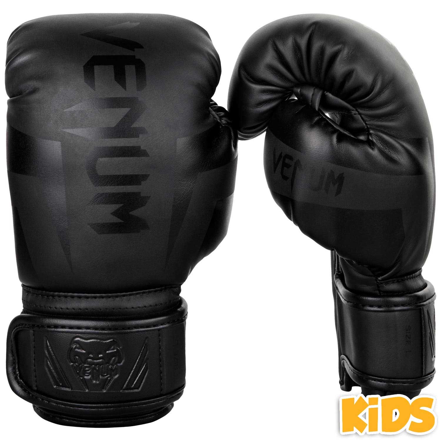 VENUM KIDS／キッズ　グローブ　　ELITE BOXING GLOVES KIDS／エリート ボクシング グローブ キッズ（ネオ・ブラック）