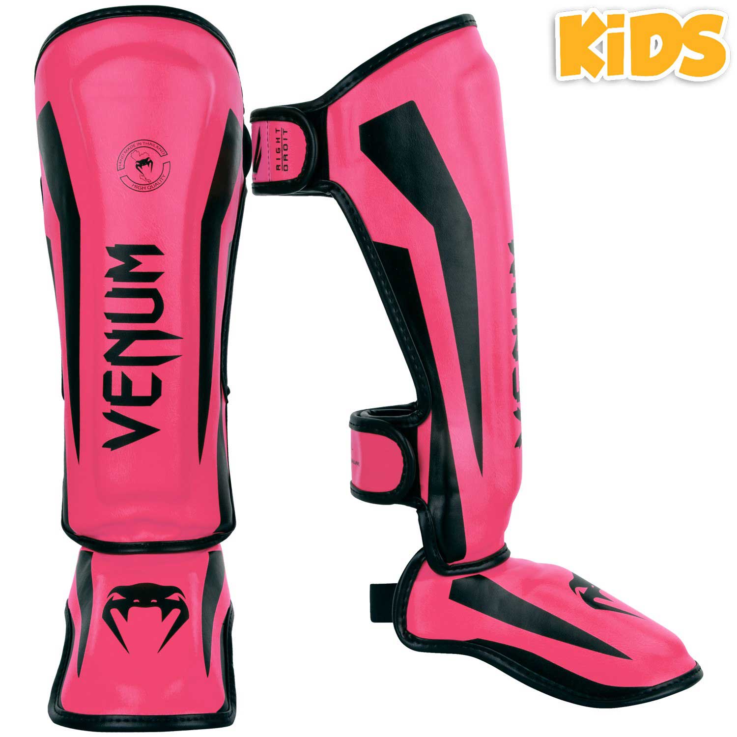 VENUM KIDS／キッズ　ファイトギア　　ELITE SHINGUARDS KIDS／エリート シンガード キッズ（ネオ・ピンク）