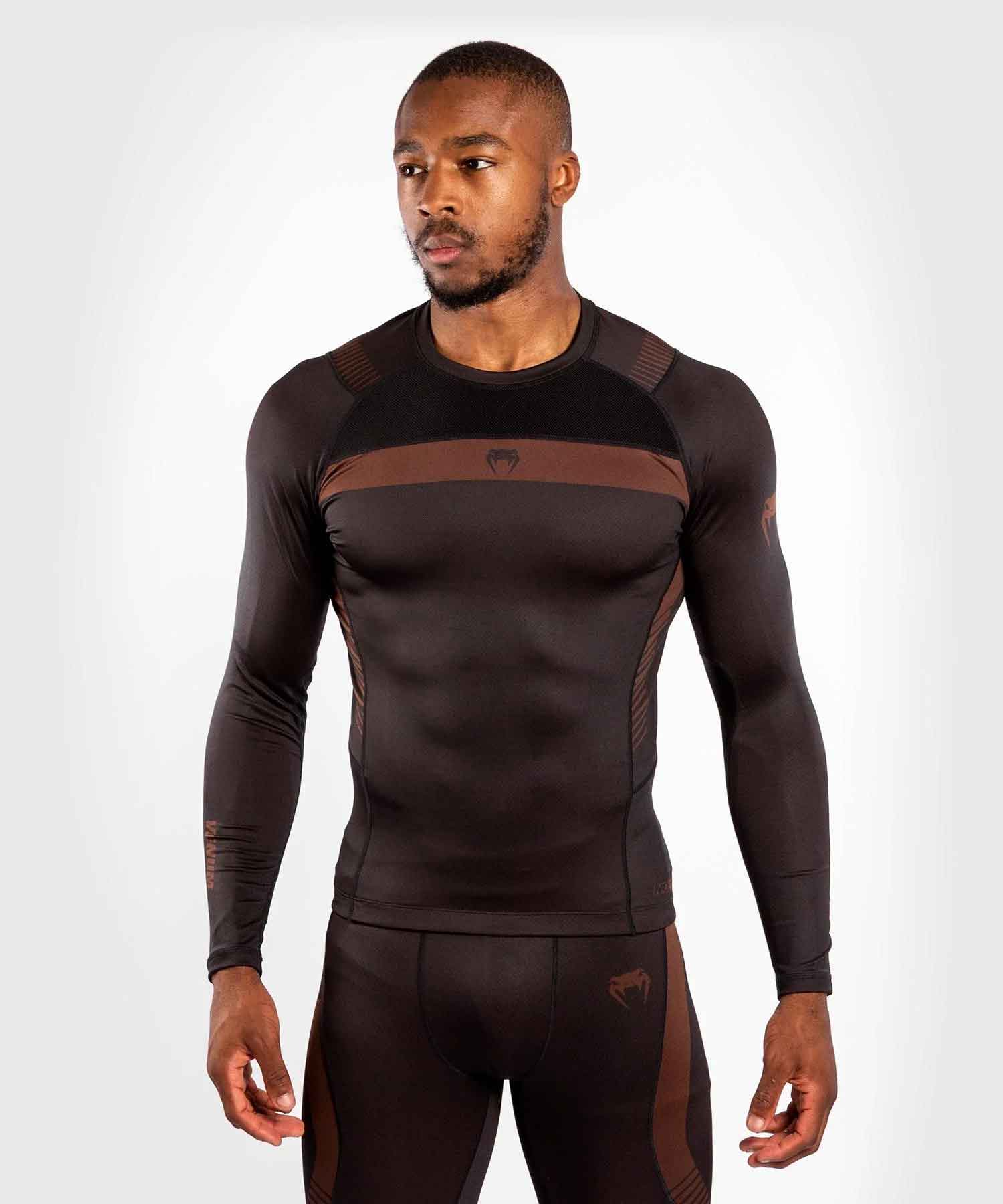 VENUM／ヴェナム　ラッシュガード　　NOGI 3.0 RASHGUARD LONG SLEEVES／ノーギ 3.0 ラッシュガード ロングスリーブ（黒／ブラウン）