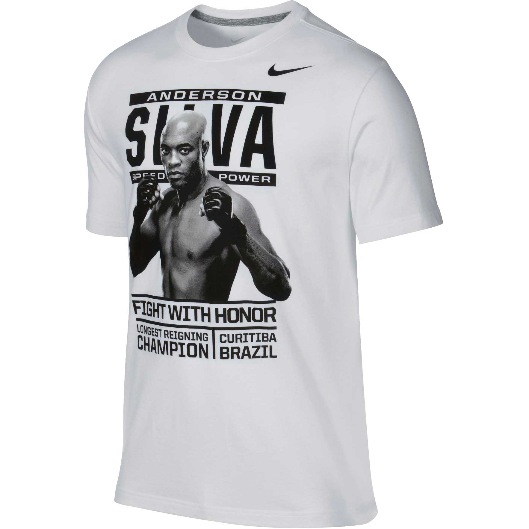 総合格闘技MMAブランド／その他　Tシャツ　　NIKE／ナイキ　アンデウソン・シウバ UFC168コレクション Fight With Honor Silva Graphic（白）