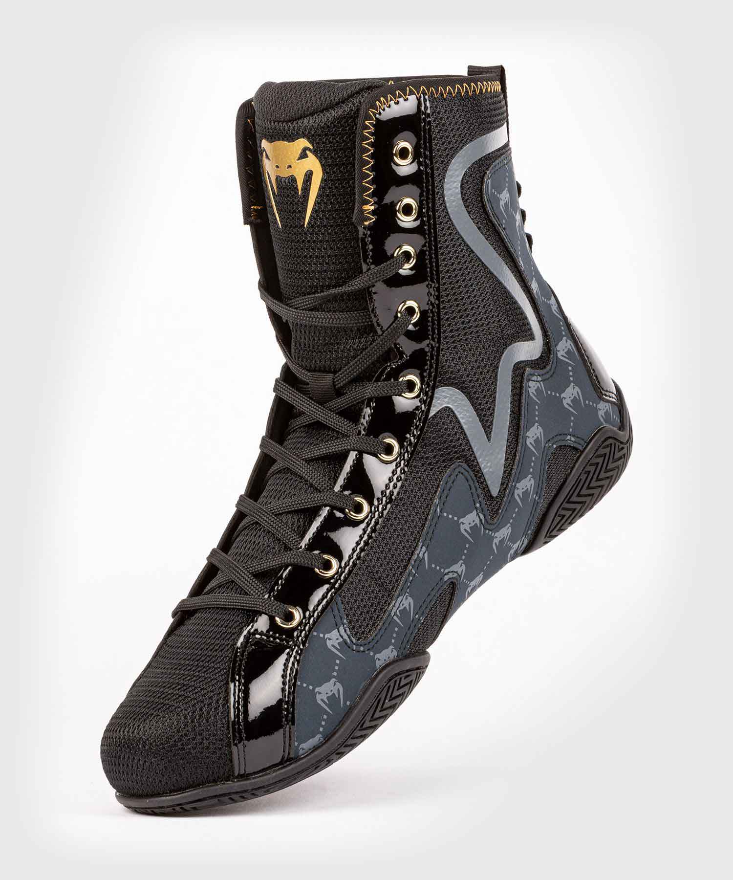 VENUM／ヴェナム　ボクシングシューズ　　ELITE EVO MONOGRAM BOXING SHOES／エリート エヴォ モノグラム ボクシングシューズ（黒／ネイビーブルー）