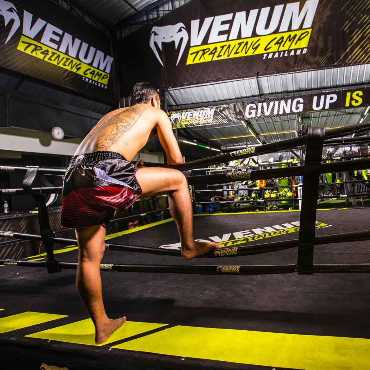 VENUM／ヴェナム　ムエタイショーツ　　SHARP 3.0 MUAY THAI SHORTS／シャープ 3.0 ムエタイショーツ（黒／レッド）