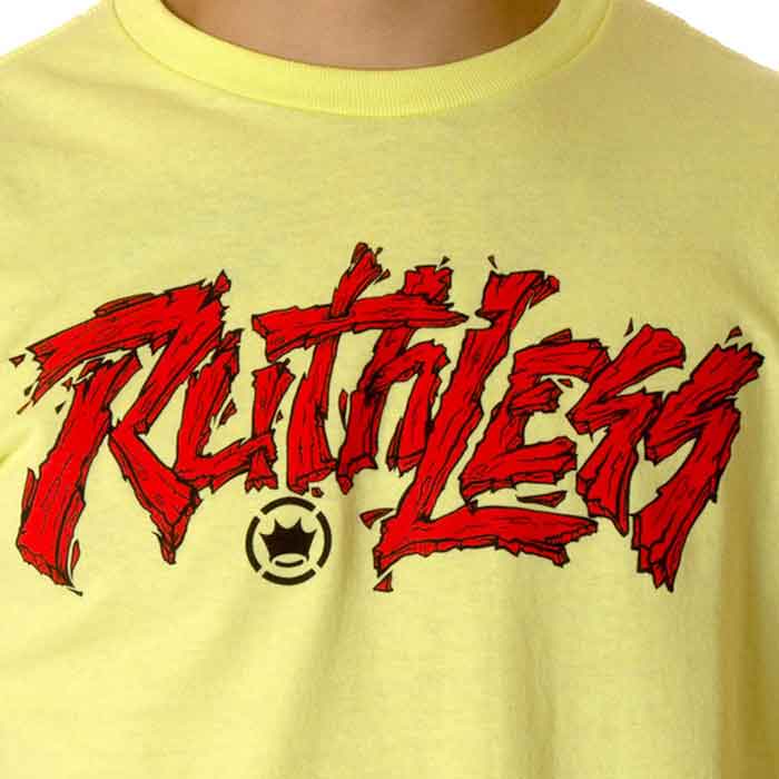 DETHRONE ROYALTY／デスローン・ロイヤルティ　Tシャツ　　ロビー・ローラー RUTHLESS（ライト・イエロー）